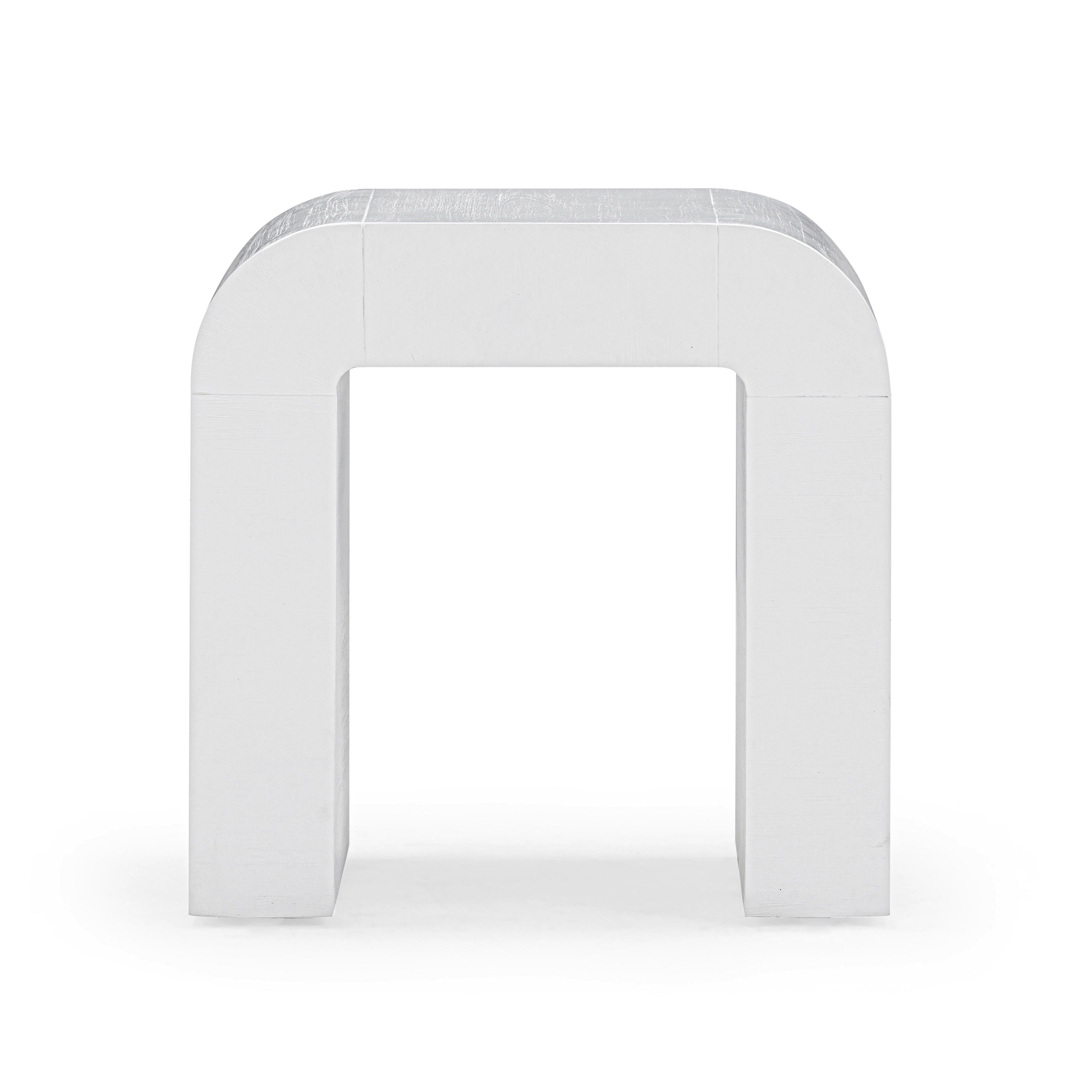 TOV Furniture Hump Side Table, White, large