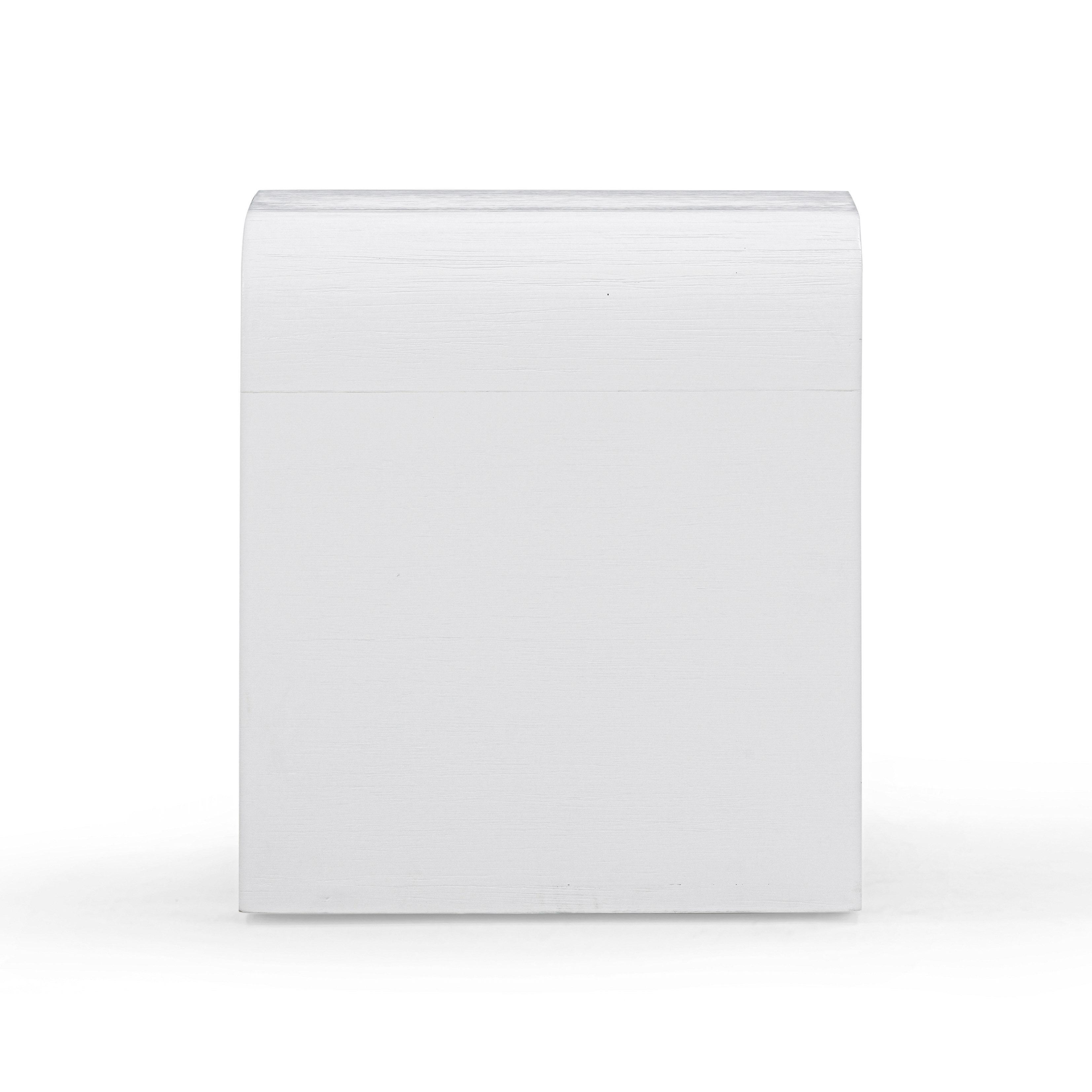 TOV Furniture Hump Side Table, White, large