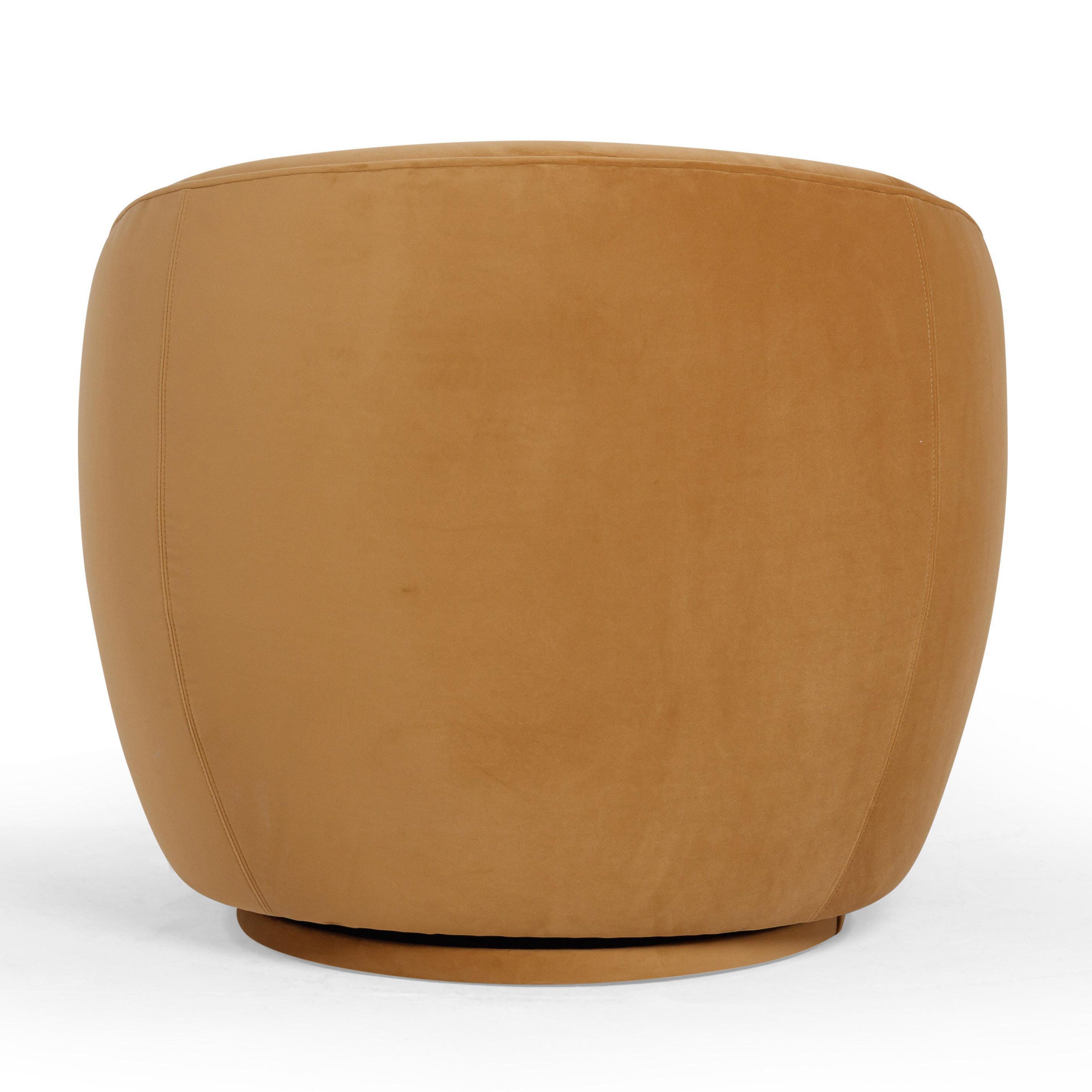 TOV Furniture Jordan Swivel Chair, Tan, large