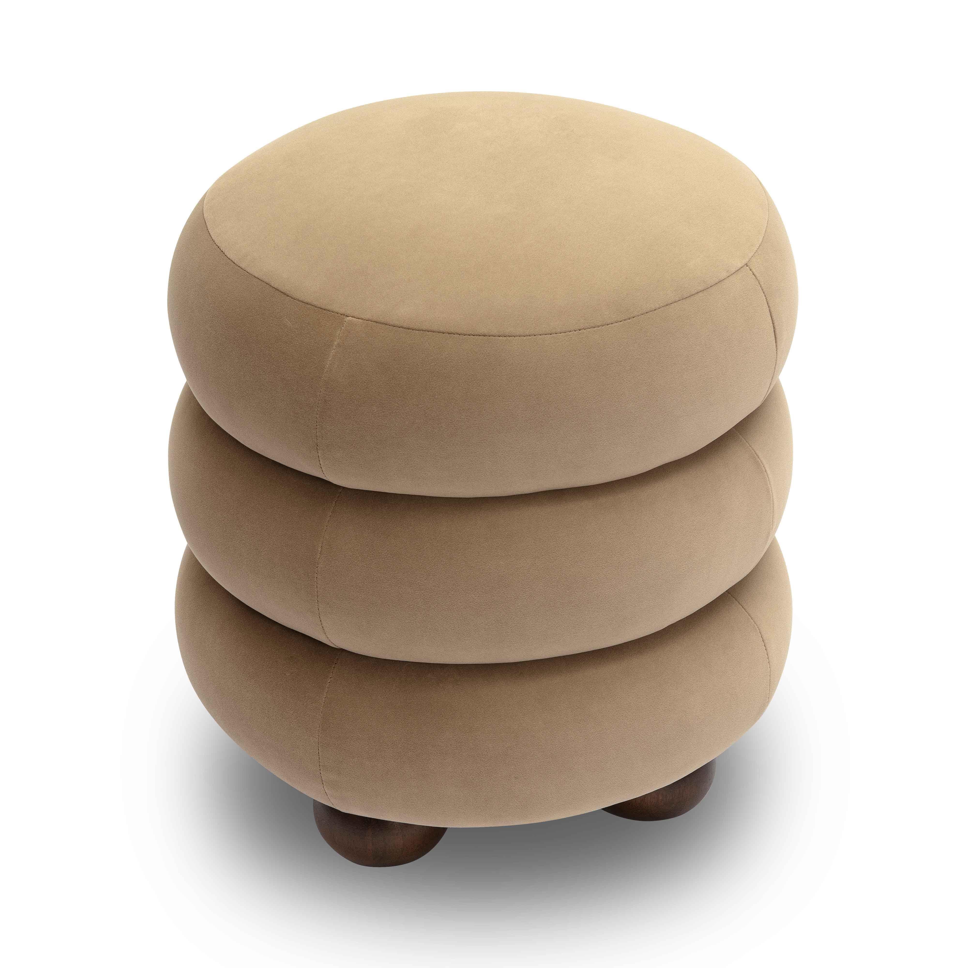 TOV Furniture Stefanie Ottoman, Taupe, large