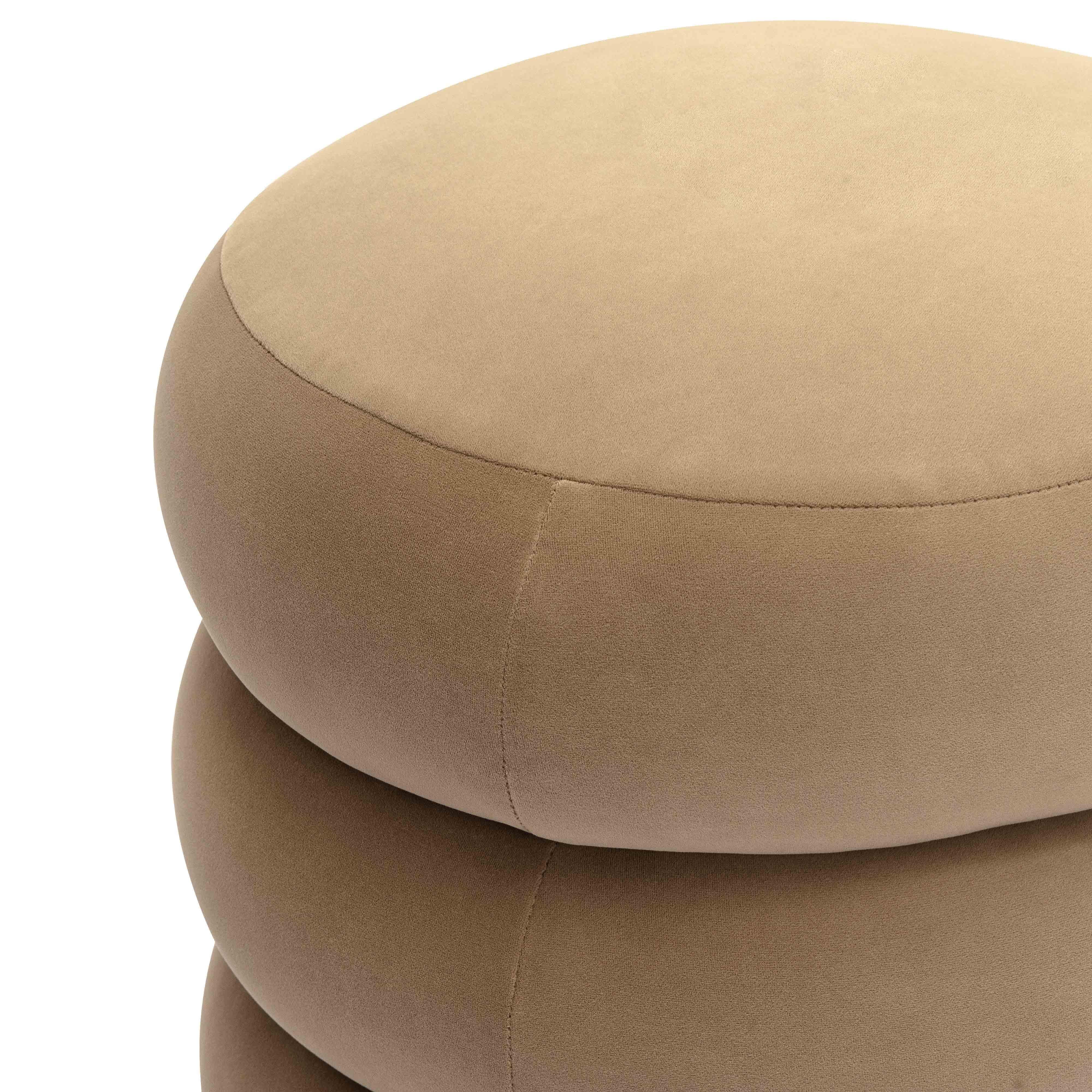 TOV Furniture Stefanie Ottoman, Taupe, large