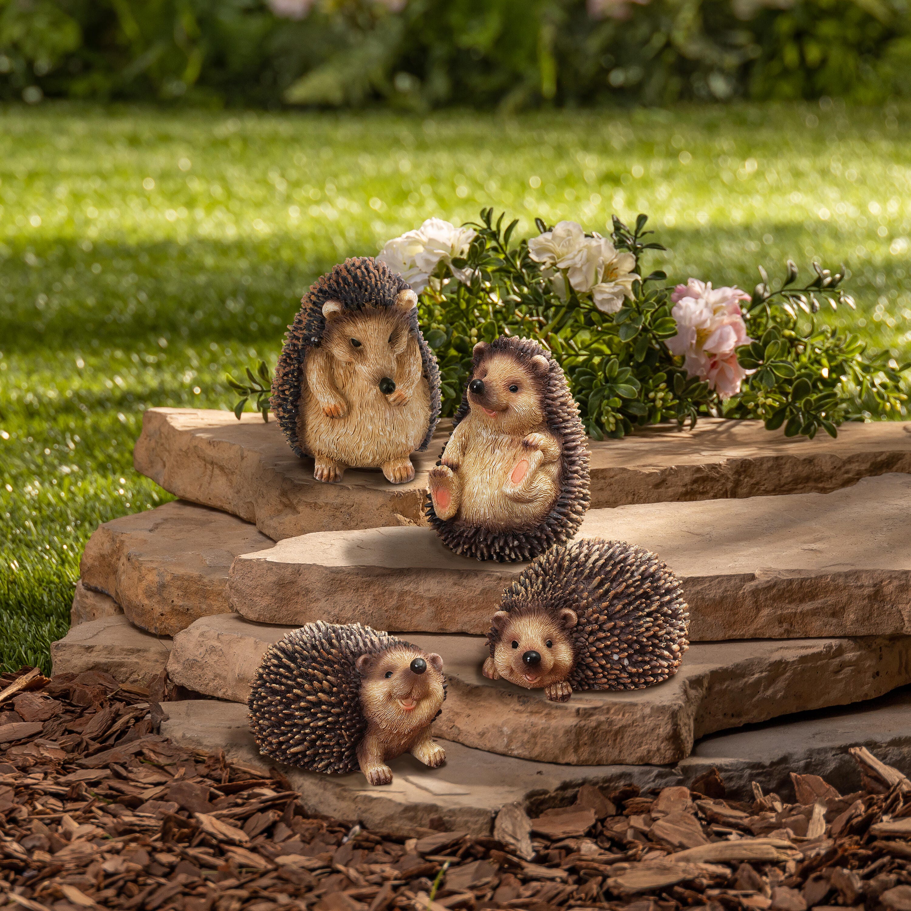 Gerson International Outdoor Hedgehog Figurines, , rollover