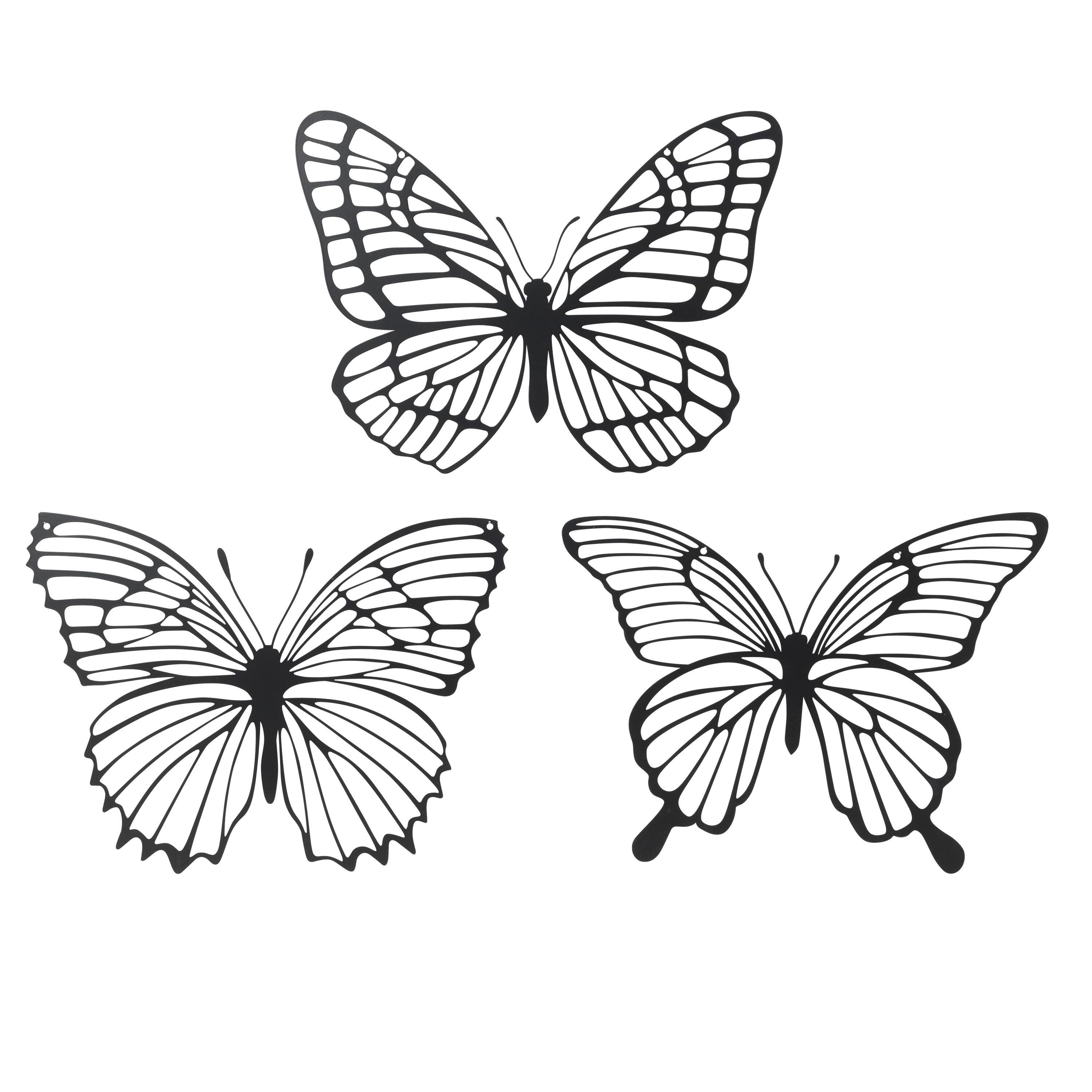Gerson International Butterfly Hangings Wall Decor (Set of 3), , large