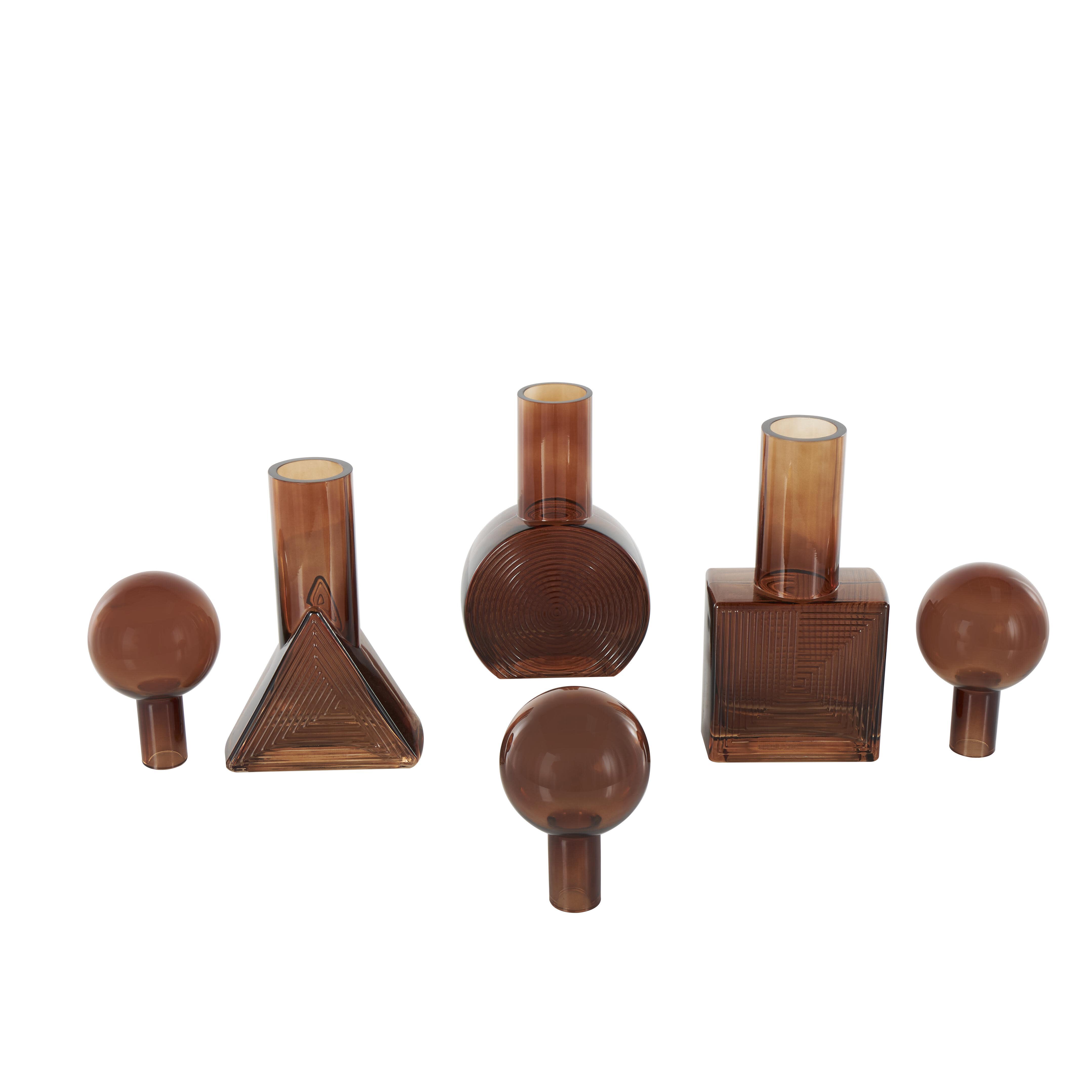 Bayberry Lane Geometric Jars with Textured Grooves Set, , large