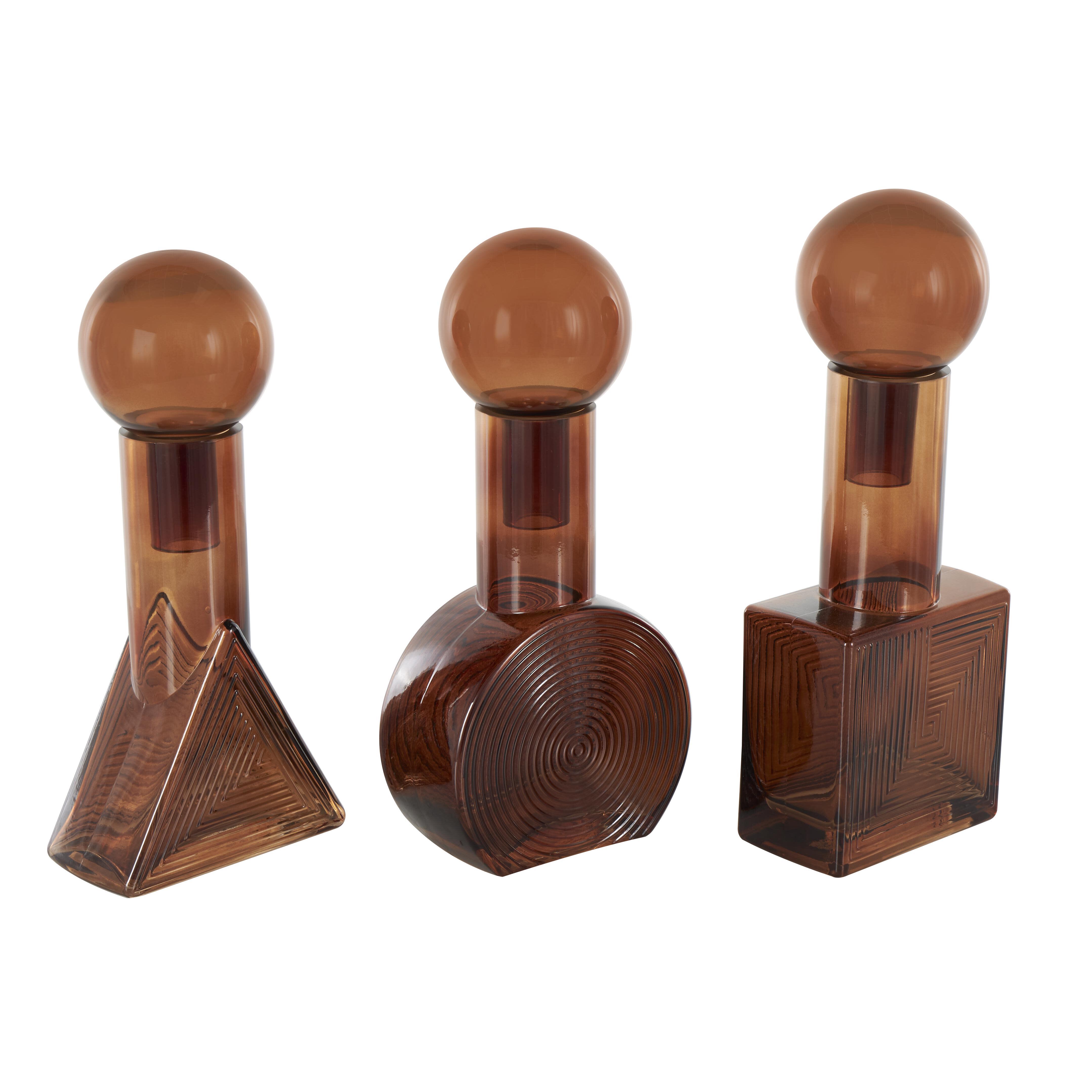 Bayberry Lane Geometric Jars with Textured Grooves Set, , large