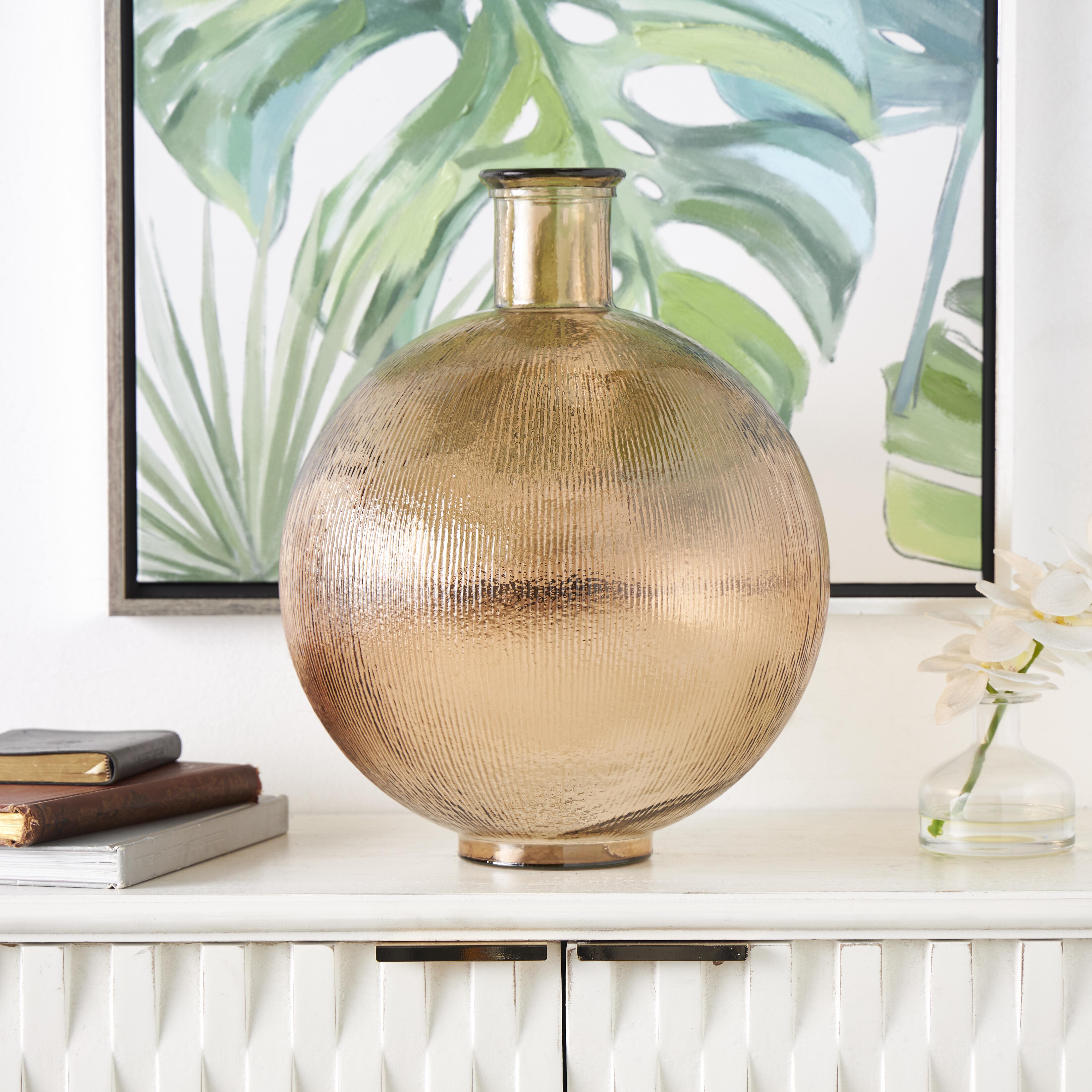 Bayberry Lane Ribbed Spanish Bottle Vase, Brown, rollover