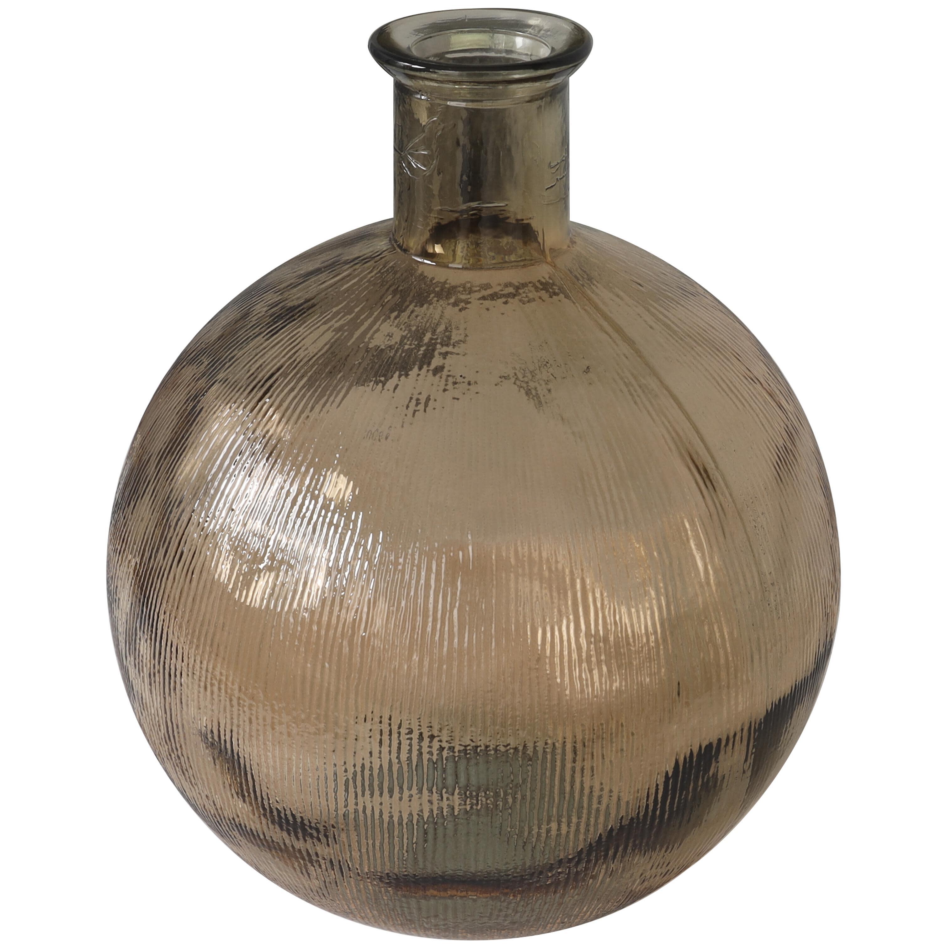 Bayberry Lane Ribbed Spanish Bottle Vase, Brown, large