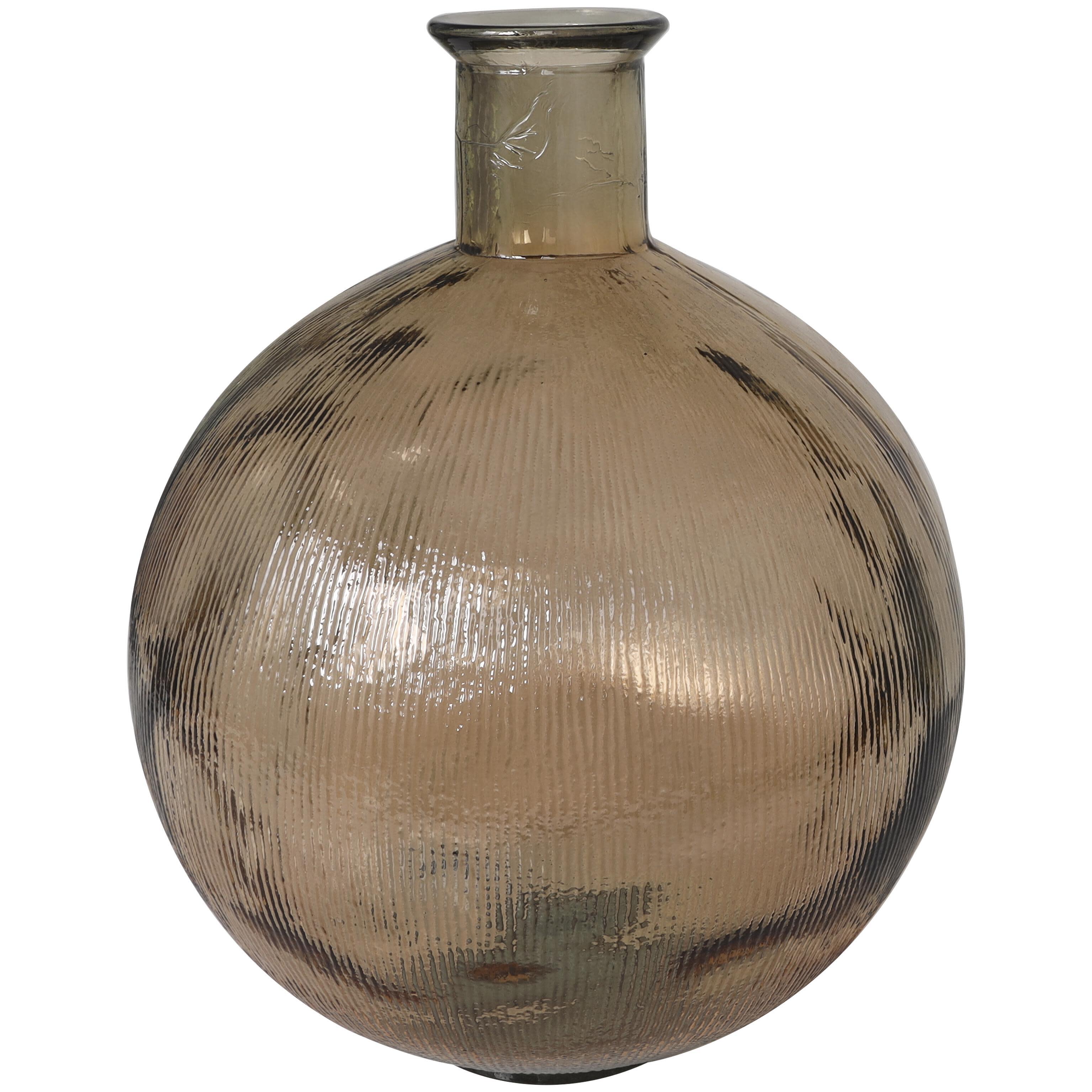 Bayberry Lane Ribbed Spanish Bottle Vase, Brown, large
