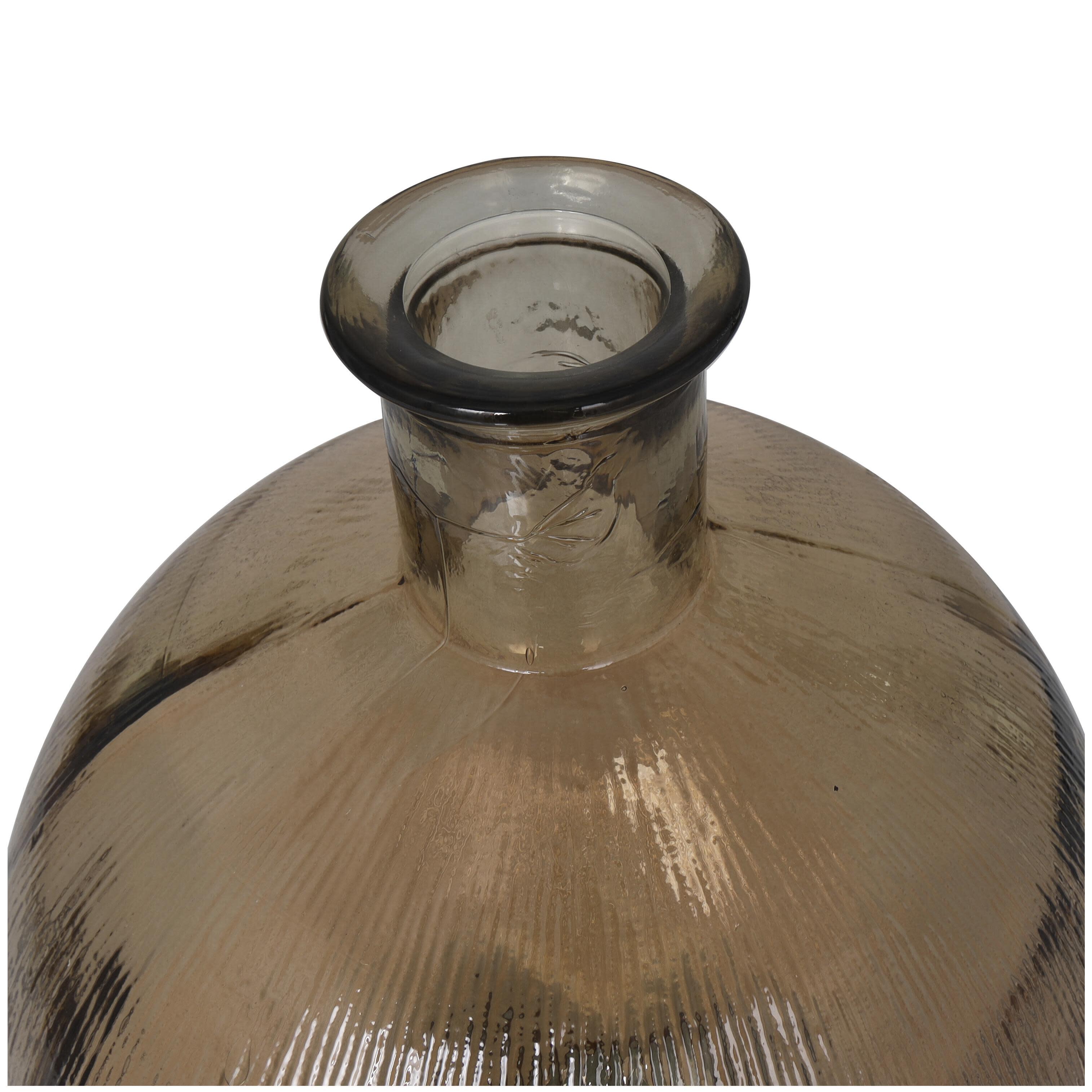 Bayberry Lane Ribbed Spanish Bottle Vase, Brown, large
