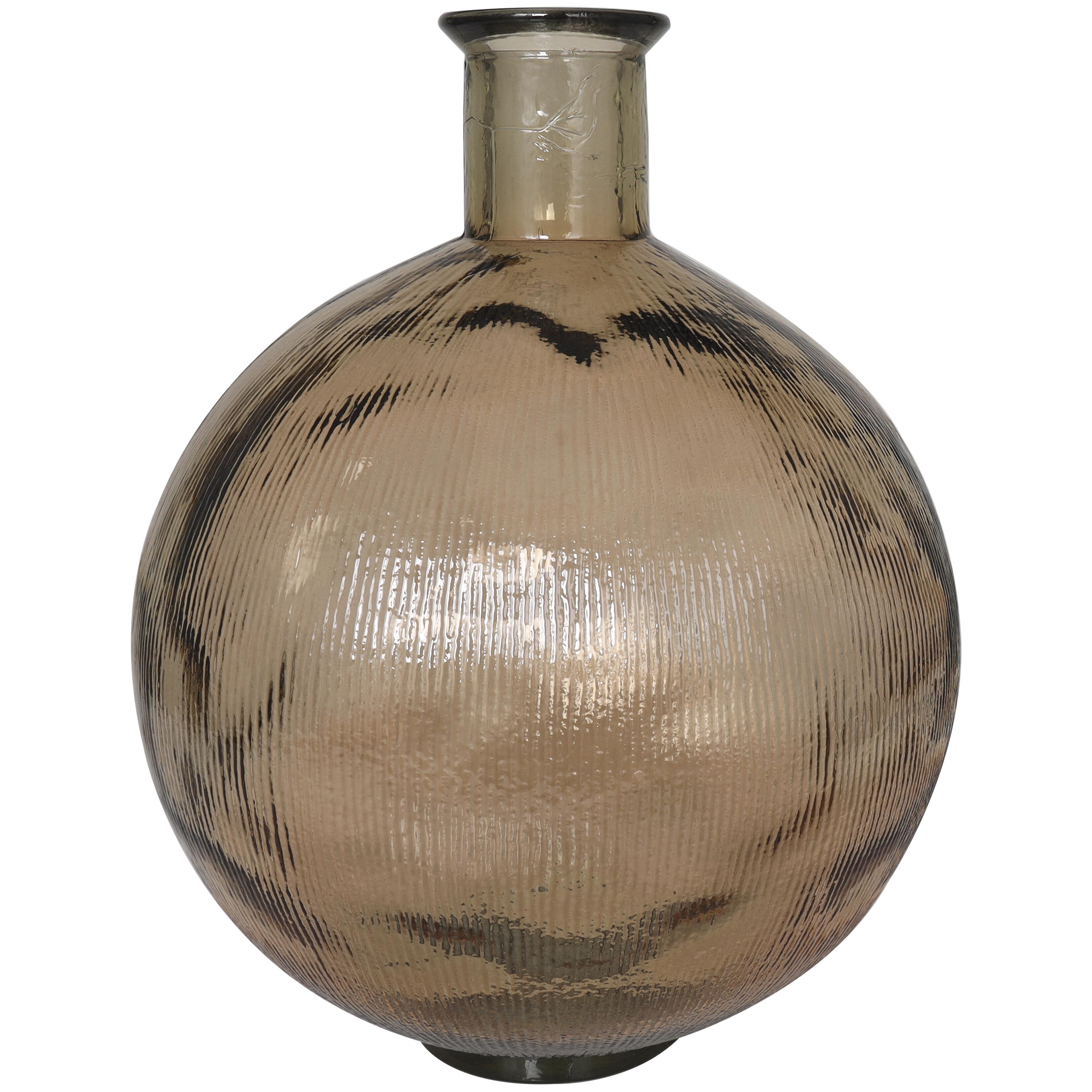 Bayberry Lane Ribbed Spanish Bottle Vase, Brown, large