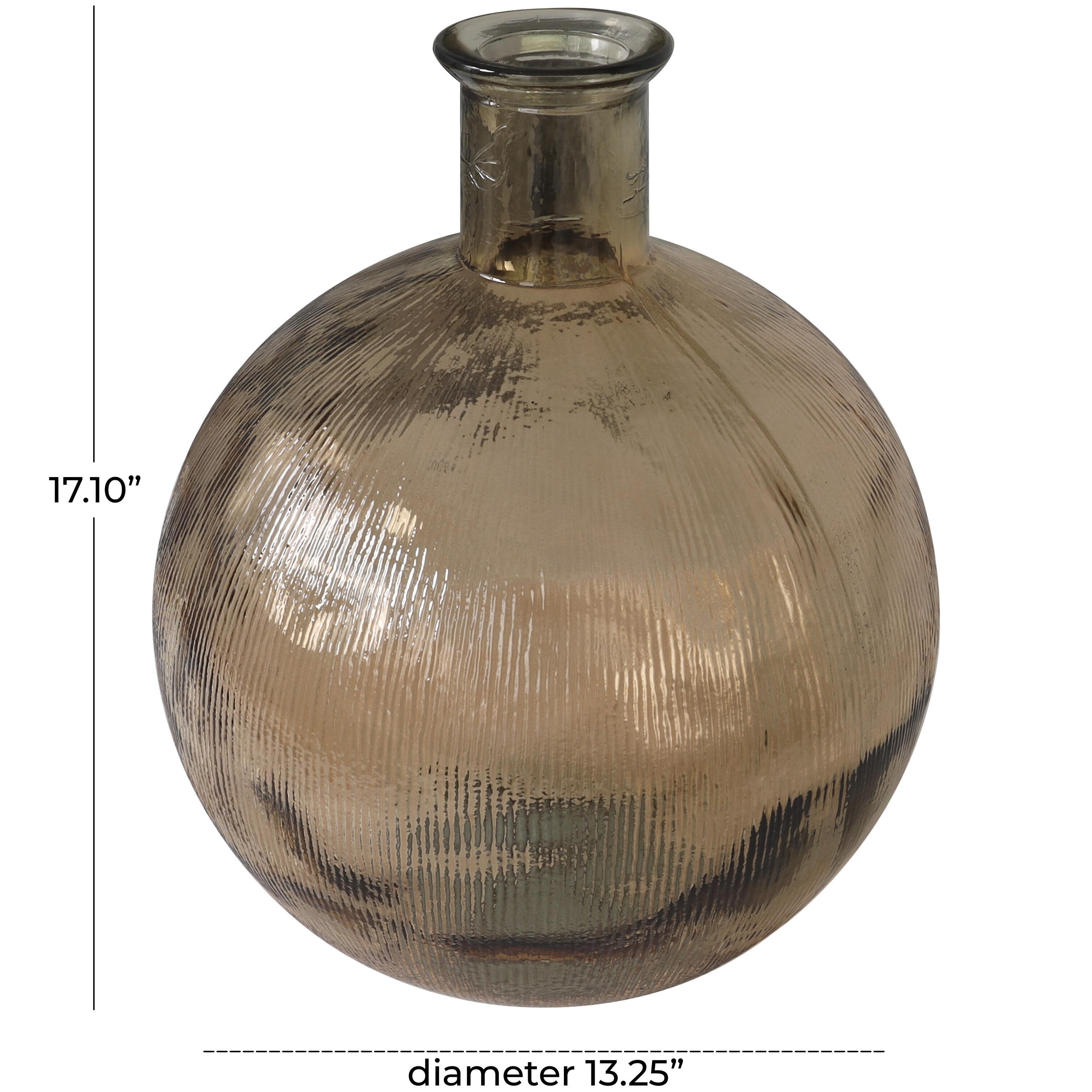 Bayberry Lane Ribbed Spanish Bottle Vase, Brown, large