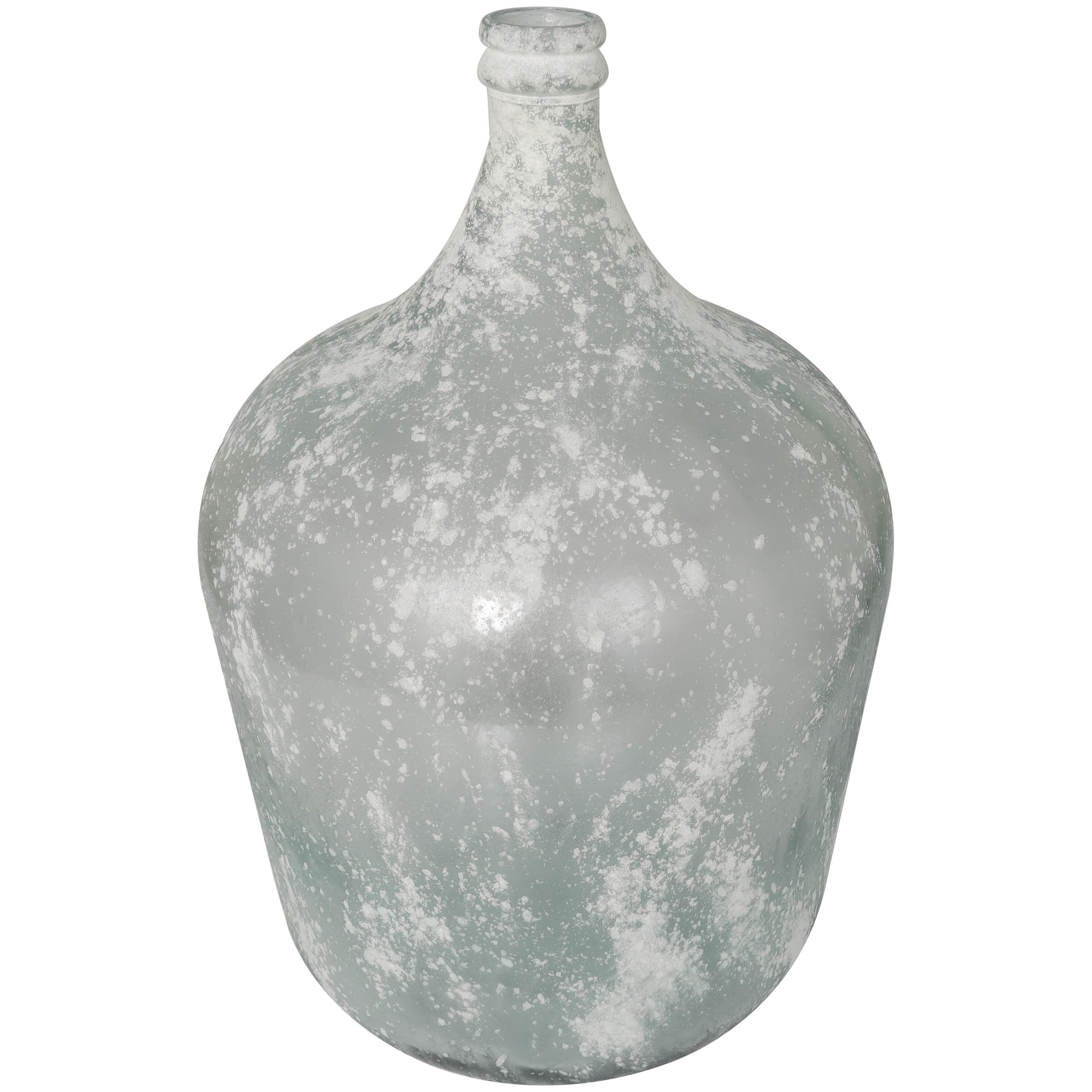 Bayberry Lane Frosted Spanish Bottle Vase, Clear, large