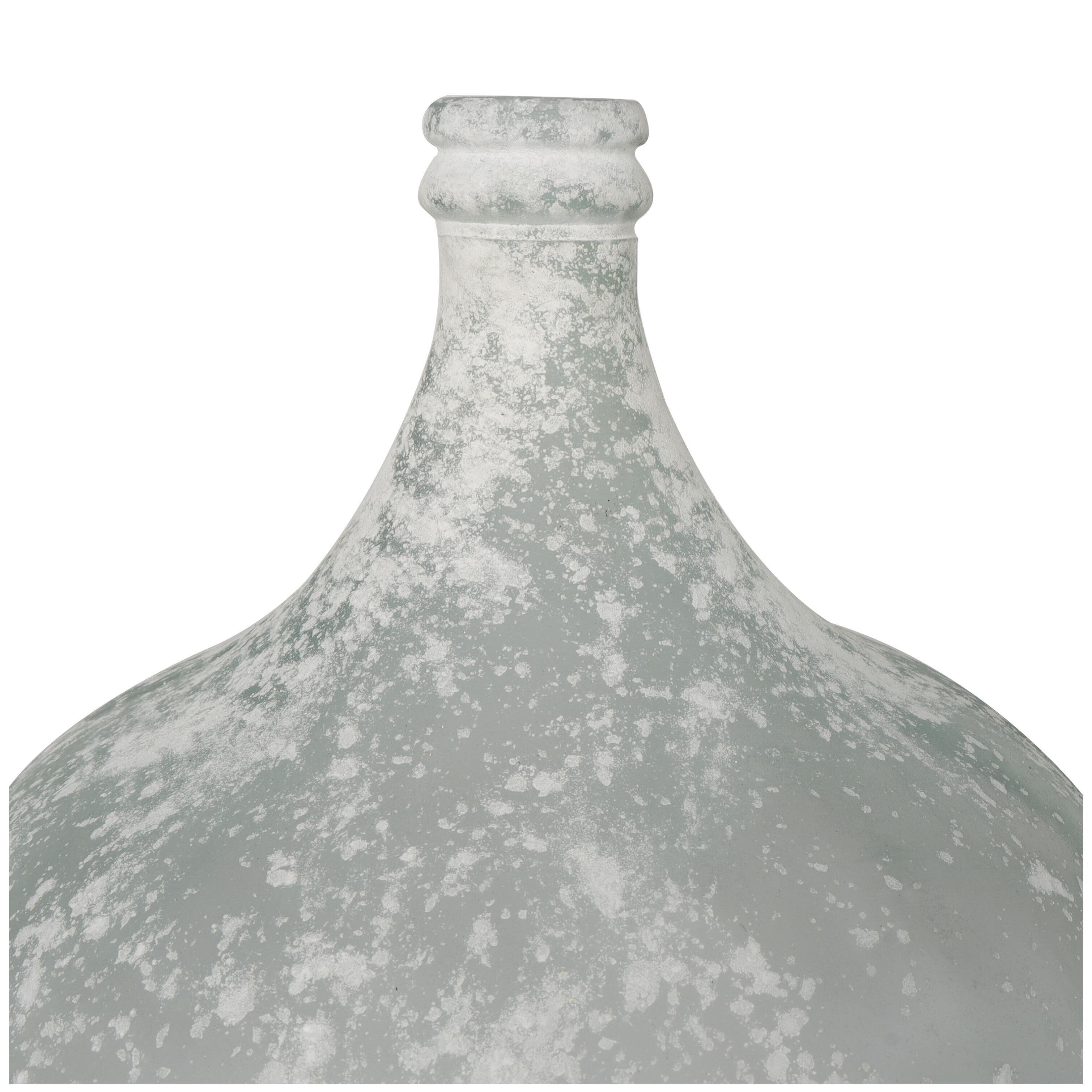 Bayberry Lane Frosted Spanish Bottle Vase, Clear, large