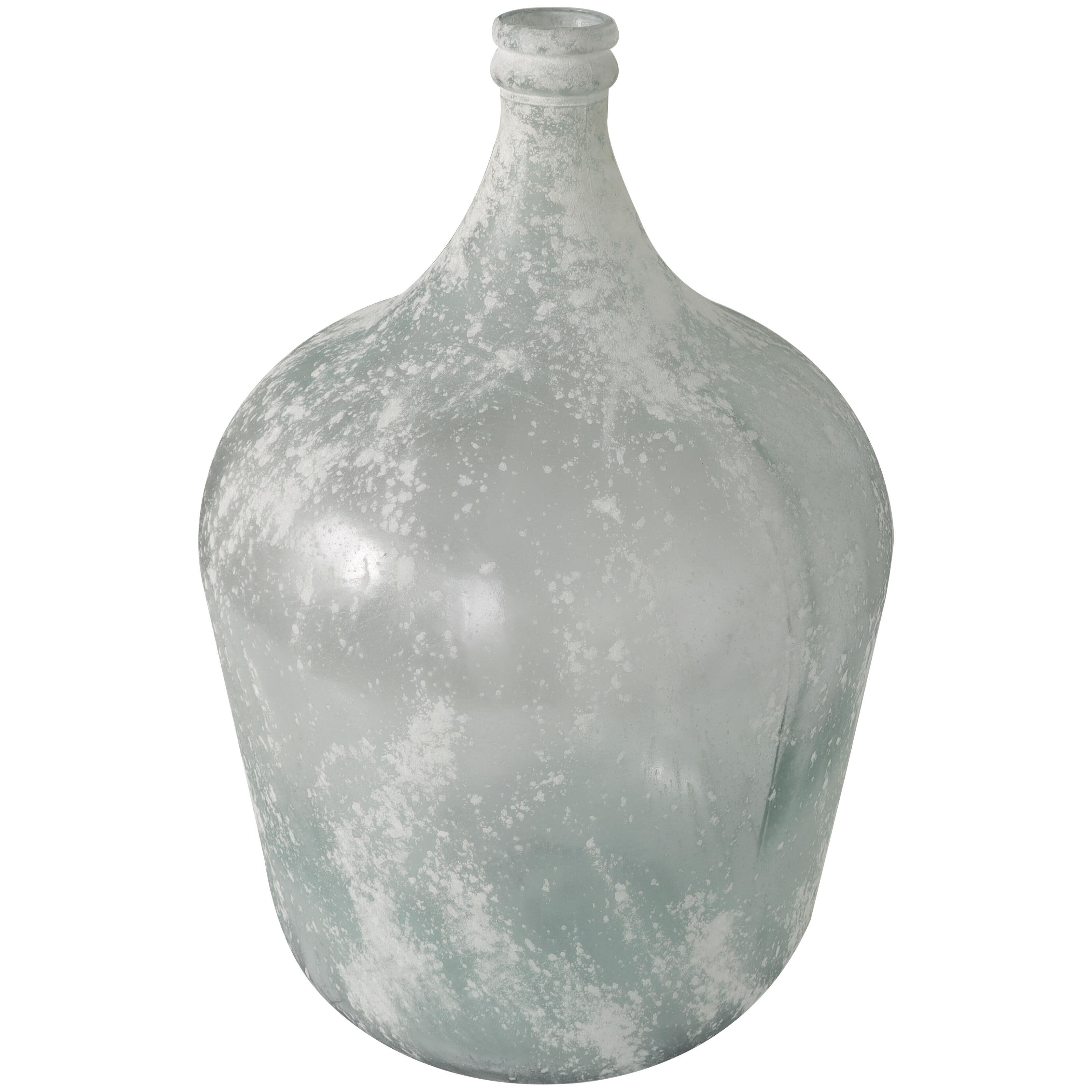 Bayberry Lane Frosted Spanish Bottle Vase, Clear, large