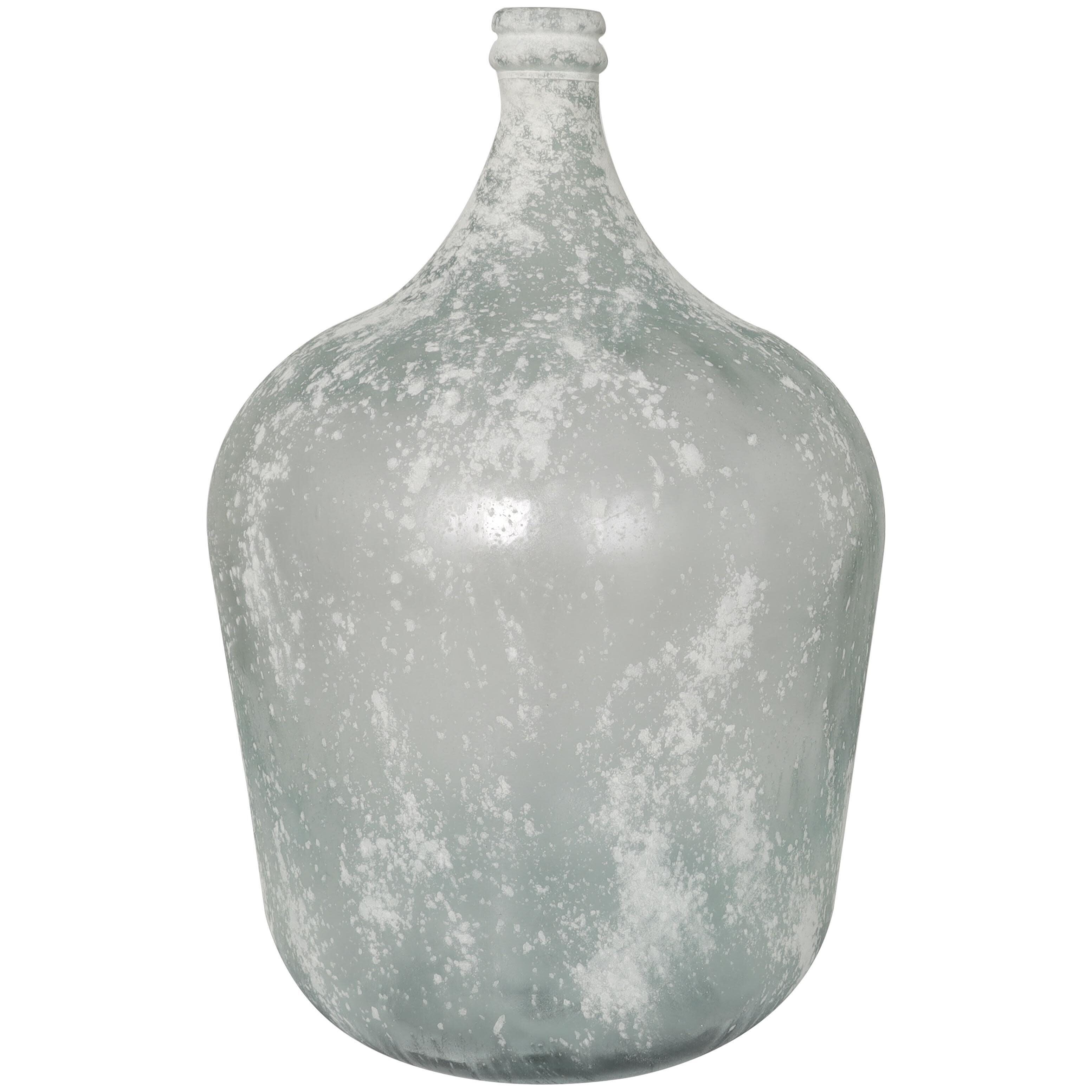 Bayberry Lane Frosted Spanish Bottle Vase, Clear, large
