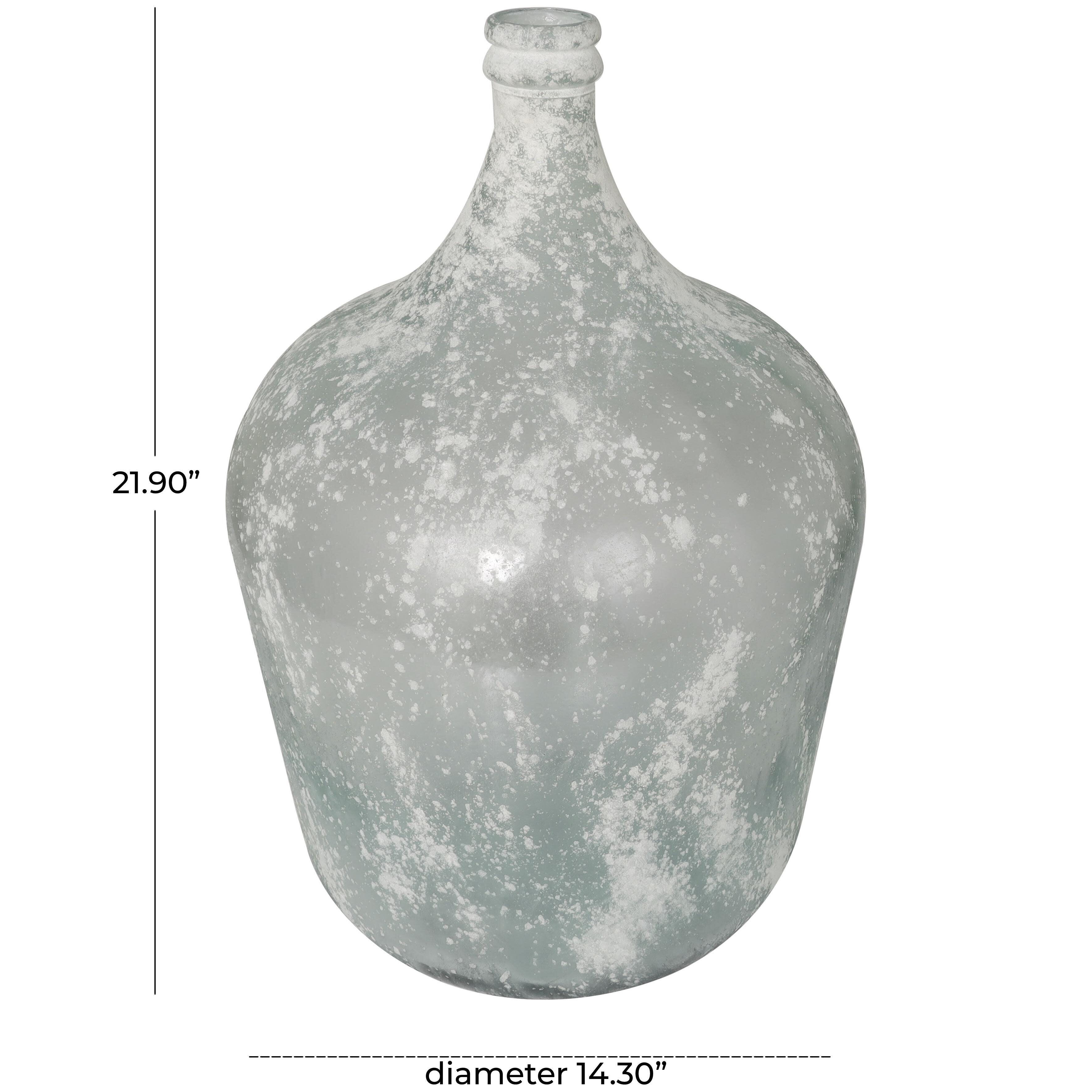 Bayberry Lane Frosted Spanish Bottle Vase, Clear, large
