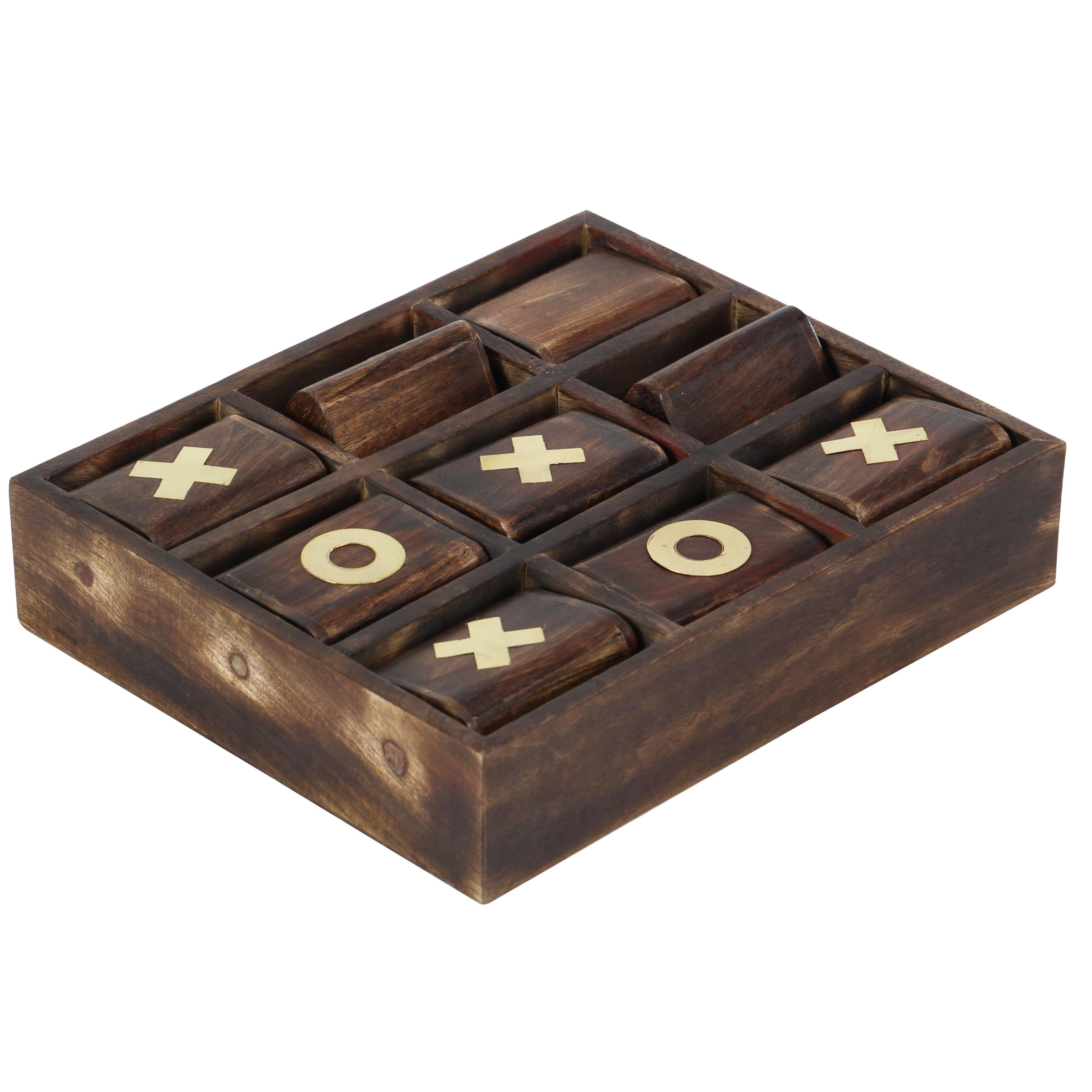 Bayberry Lane Tic Tac Toe Board Game with Inlay, , large