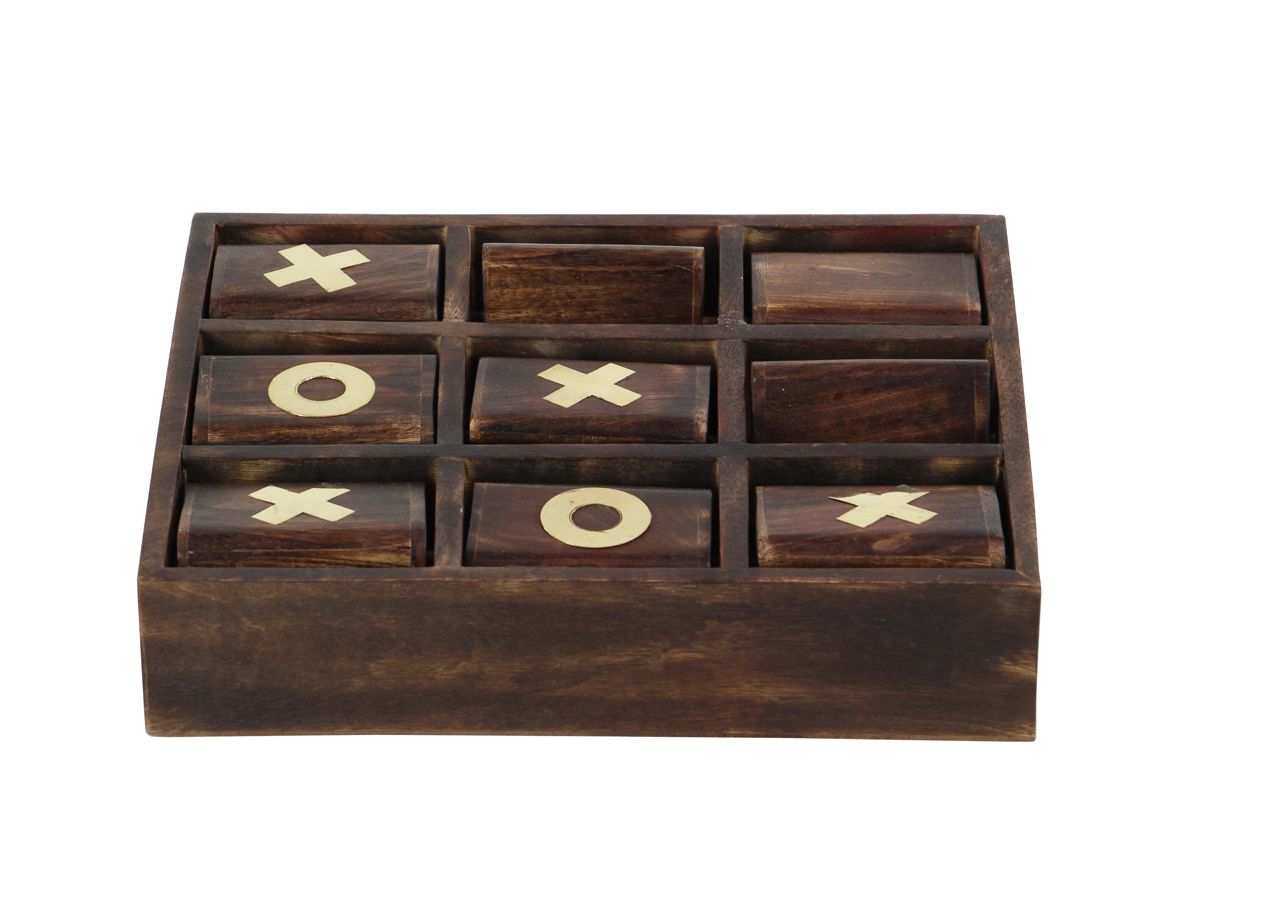 Bayberry Lane Tic Tac Toe Board Game with Inlay, , large
