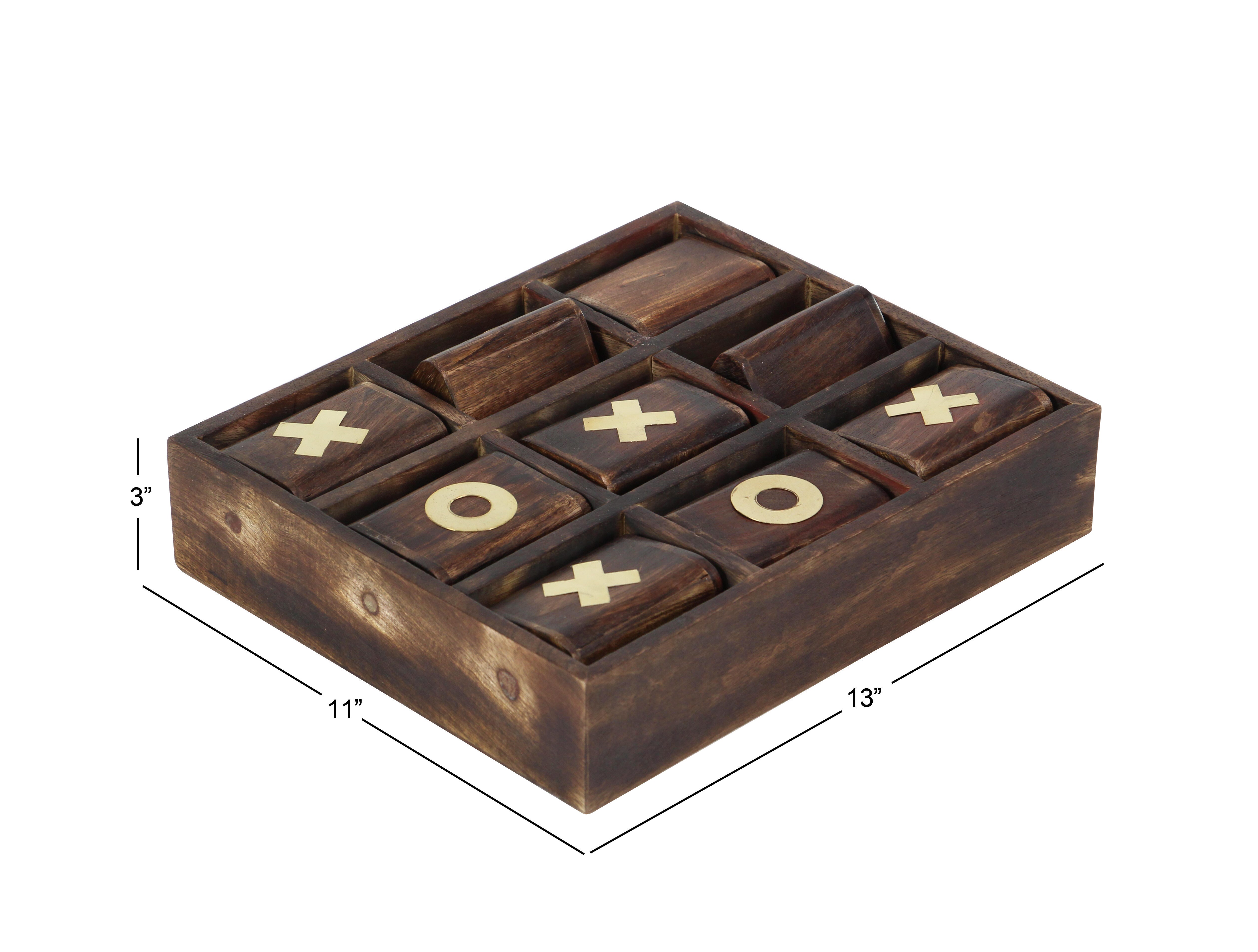 Bayberry Lane Tic Tac Toe Board Game with Inlay, , large