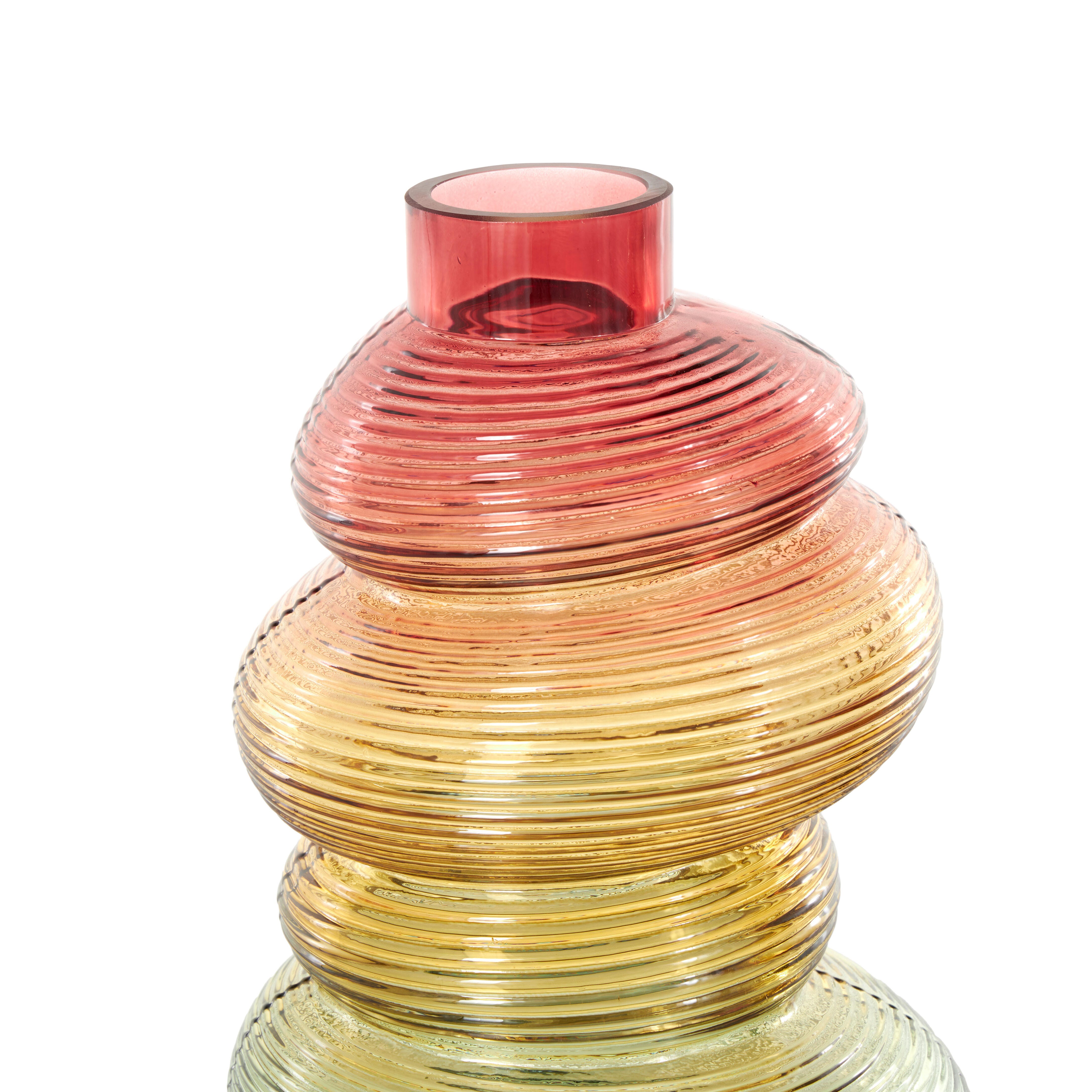 Bayberry Lane Ribbed Stacked Stones Vase (Set of 2), , large