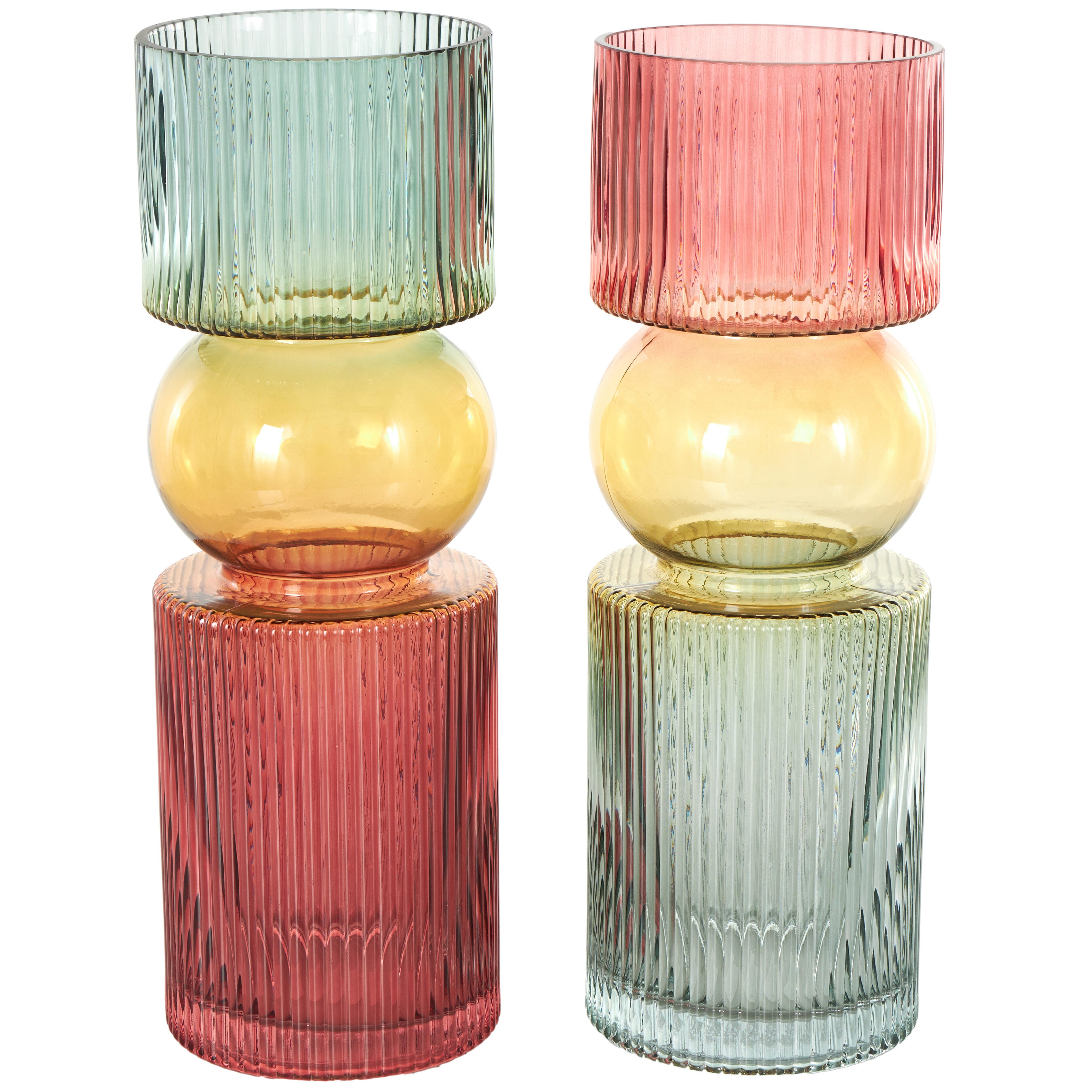 Bayberry Lane Ribbed Stones Vase (Set of 2), , large