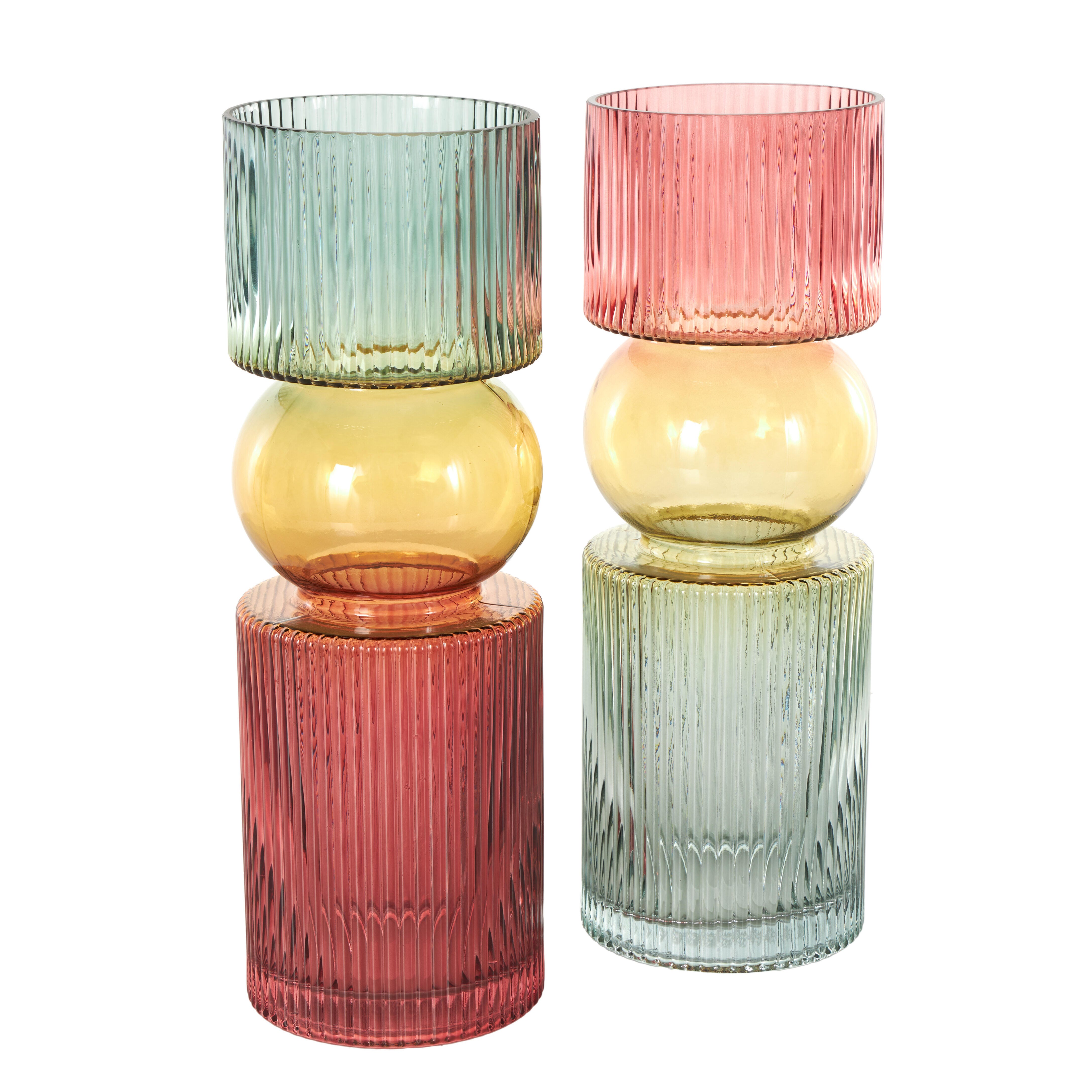Bayberry Lane Ribbed Stones Vase (Set of 2), , large