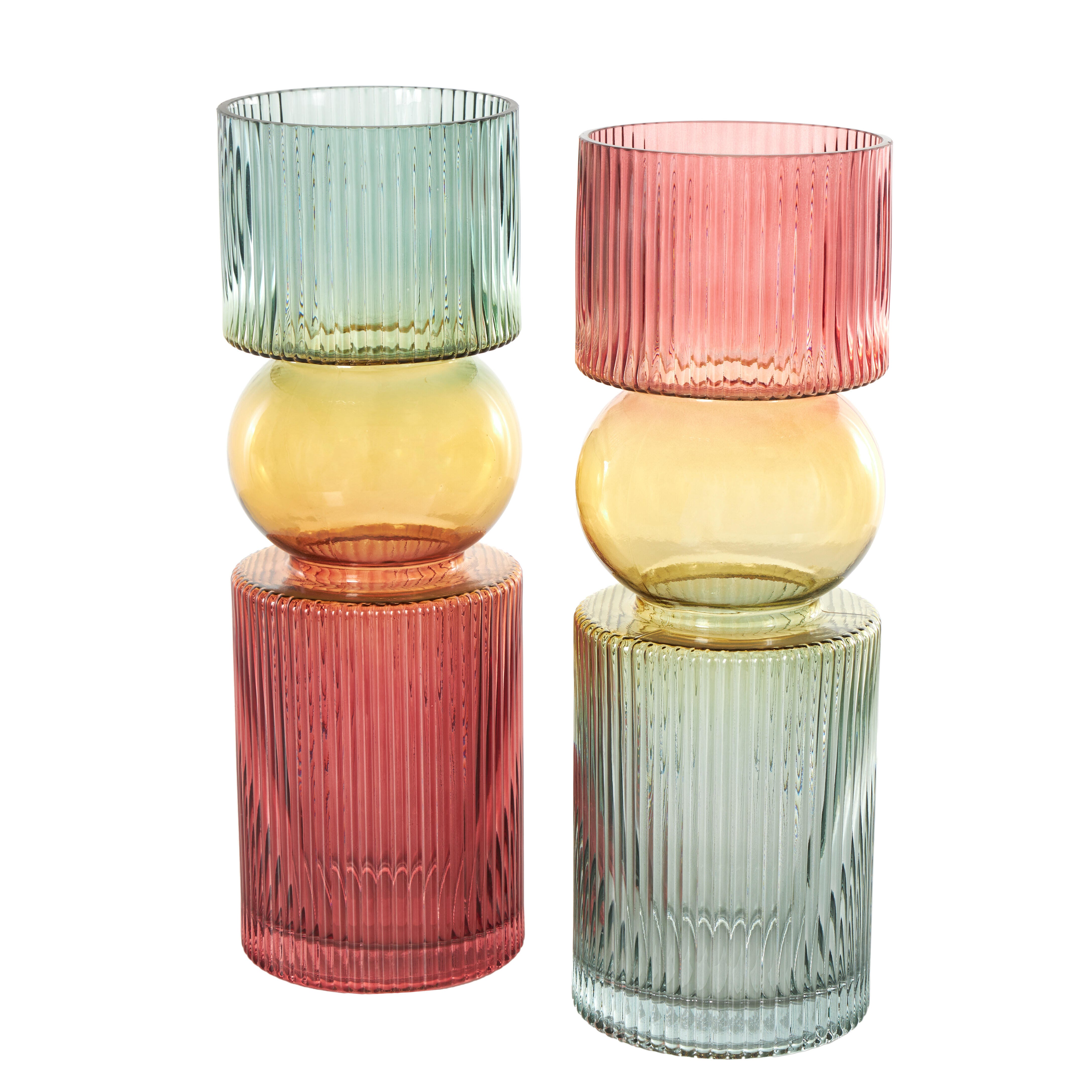 Bayberry Lane Ribbed Stones Vase (Set of 2), , large