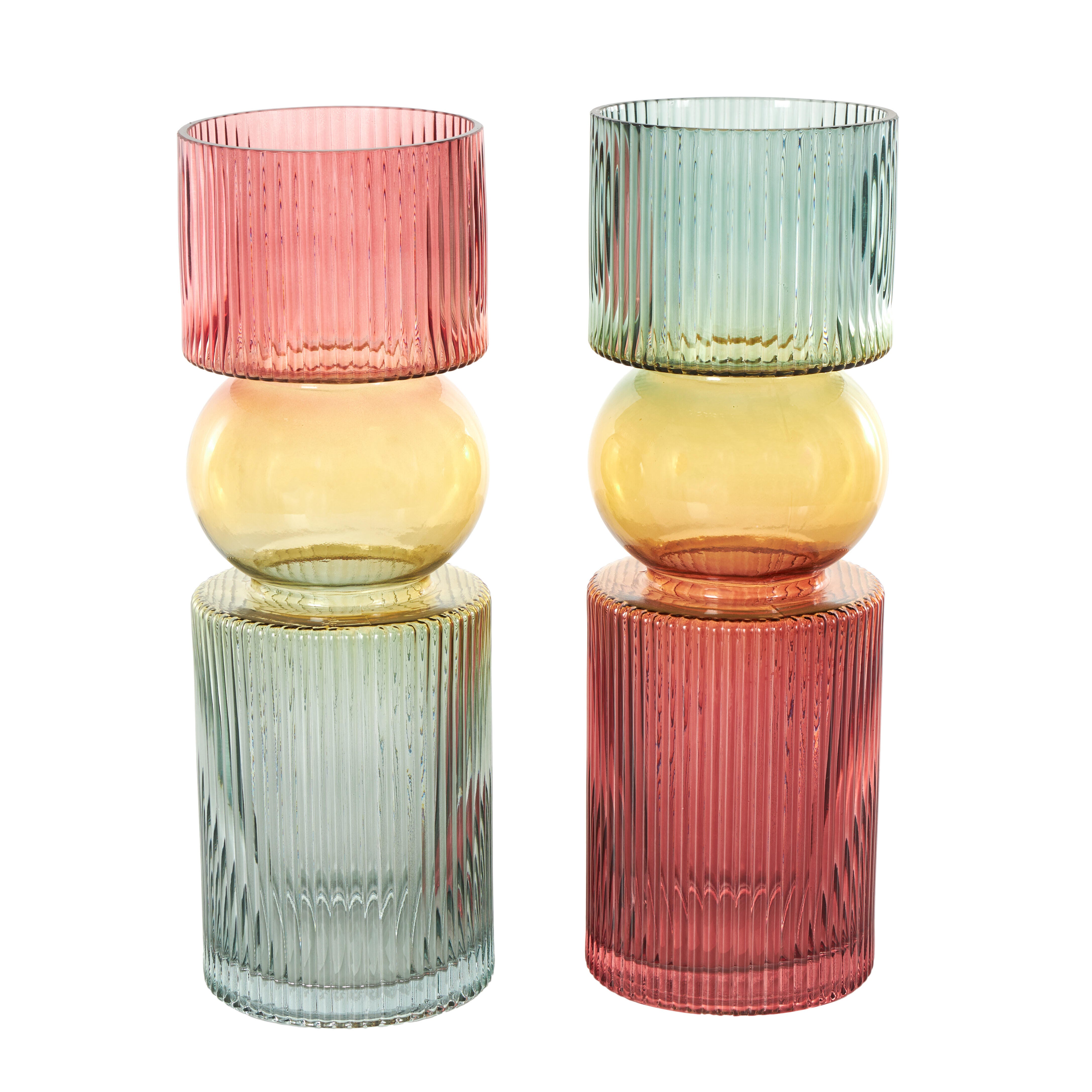 Bayberry Lane Ribbed Stones Vase (Set of 2), , large