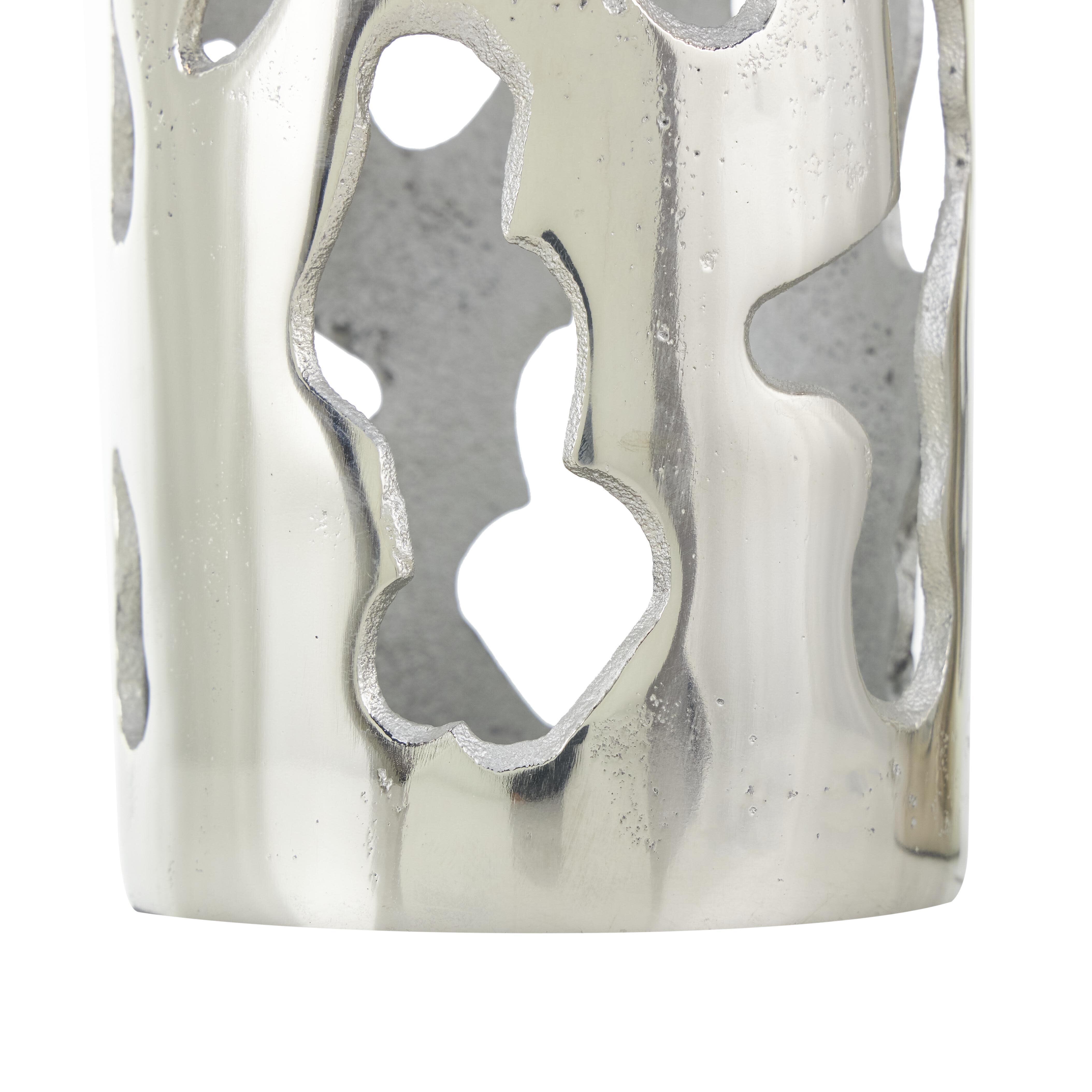 Bayberry Lane Drip Vase Set, Silver, large