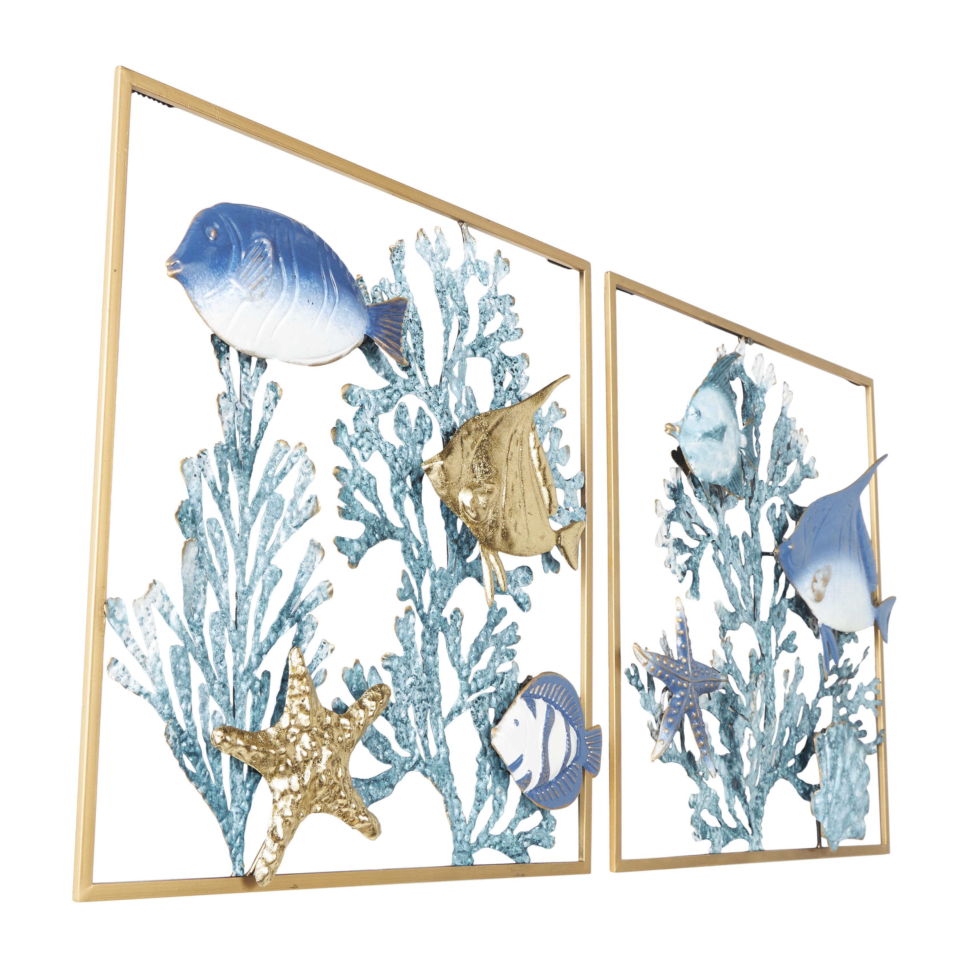 Bayberry Lane Fish Home Wall Decor With Frames Set, , large