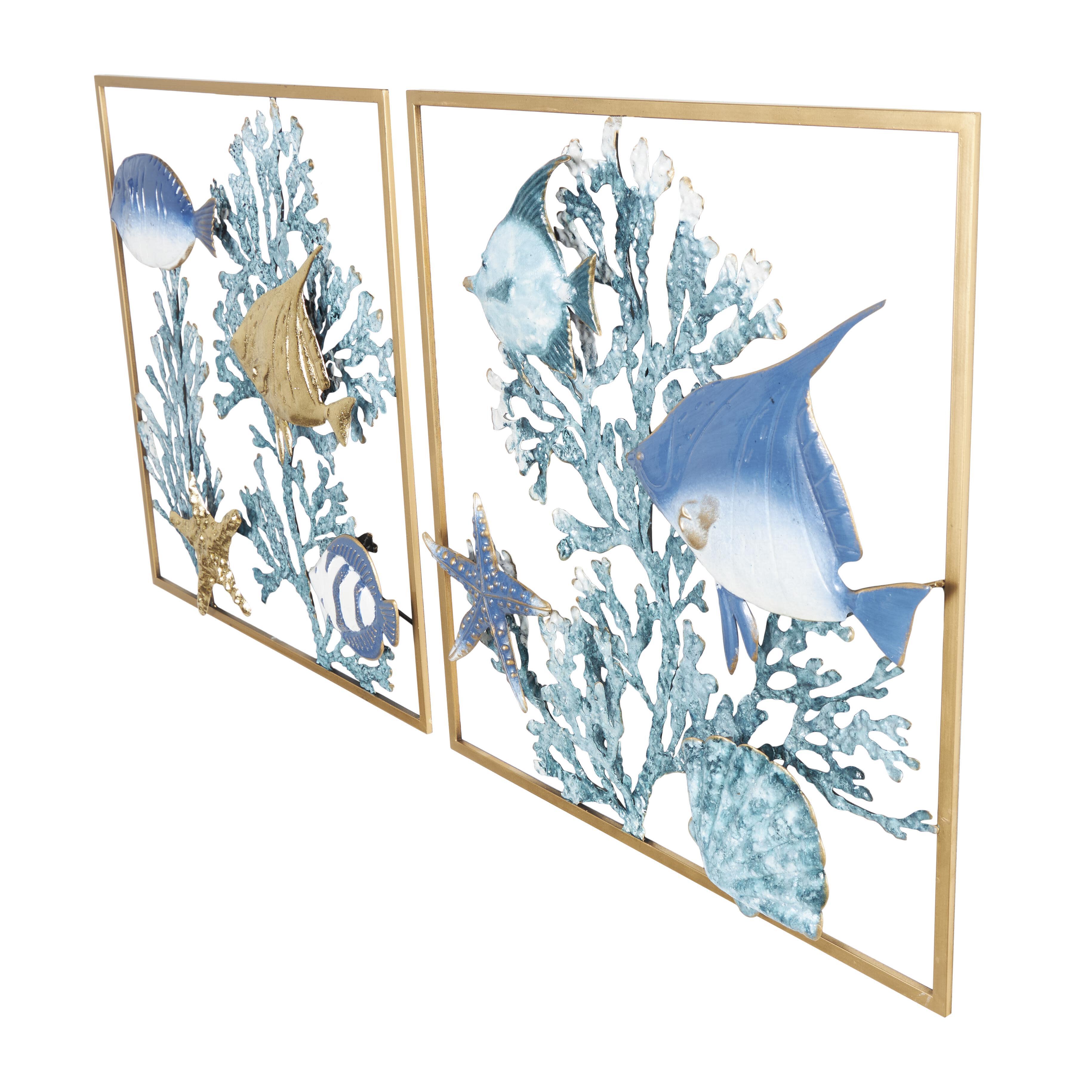 Bayberry Lane Fish Home Wall Decor With Frames Set, , large
