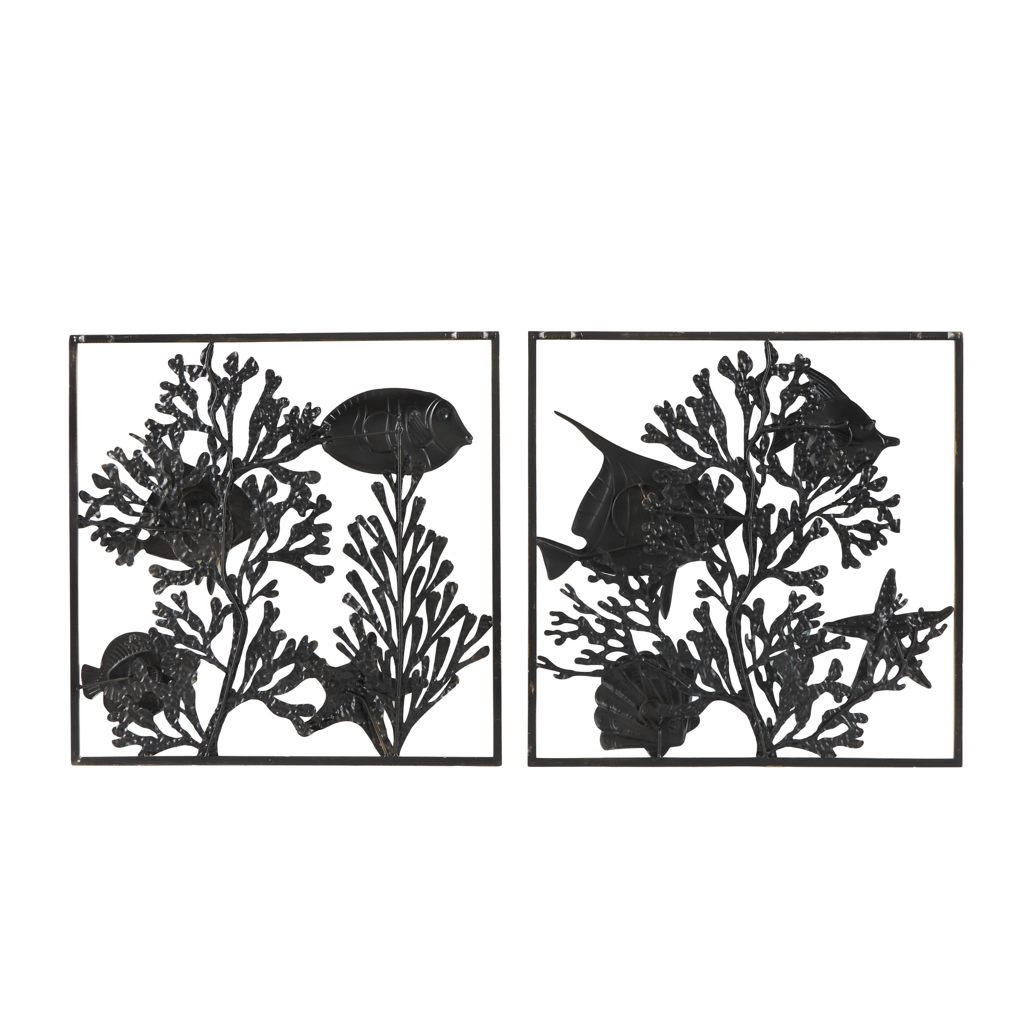 Bayberry Lane Fish Home Wall Decor With Frames Set, , large
