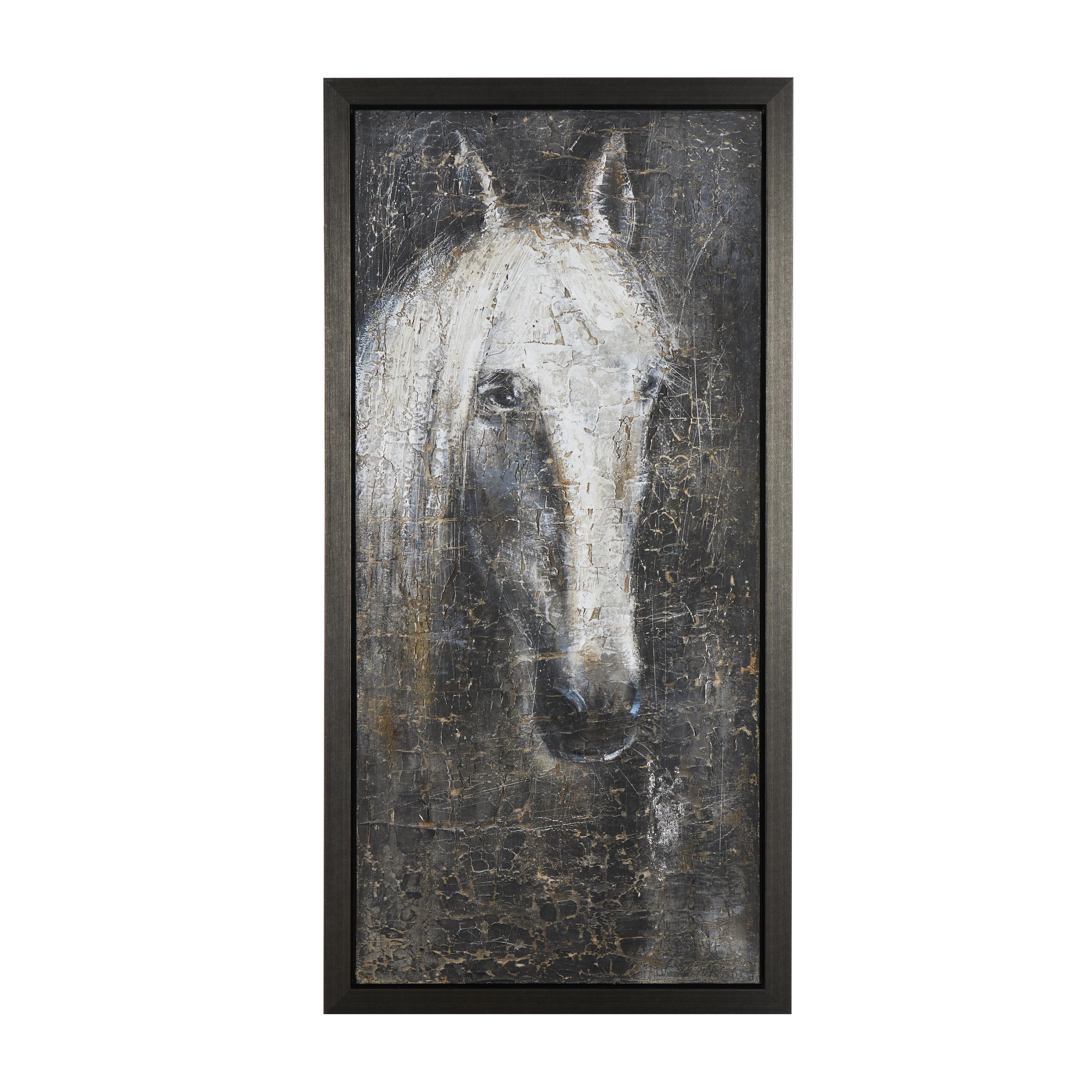 Bayberry Lane Canvas Horse Framed Wall Art, , large
