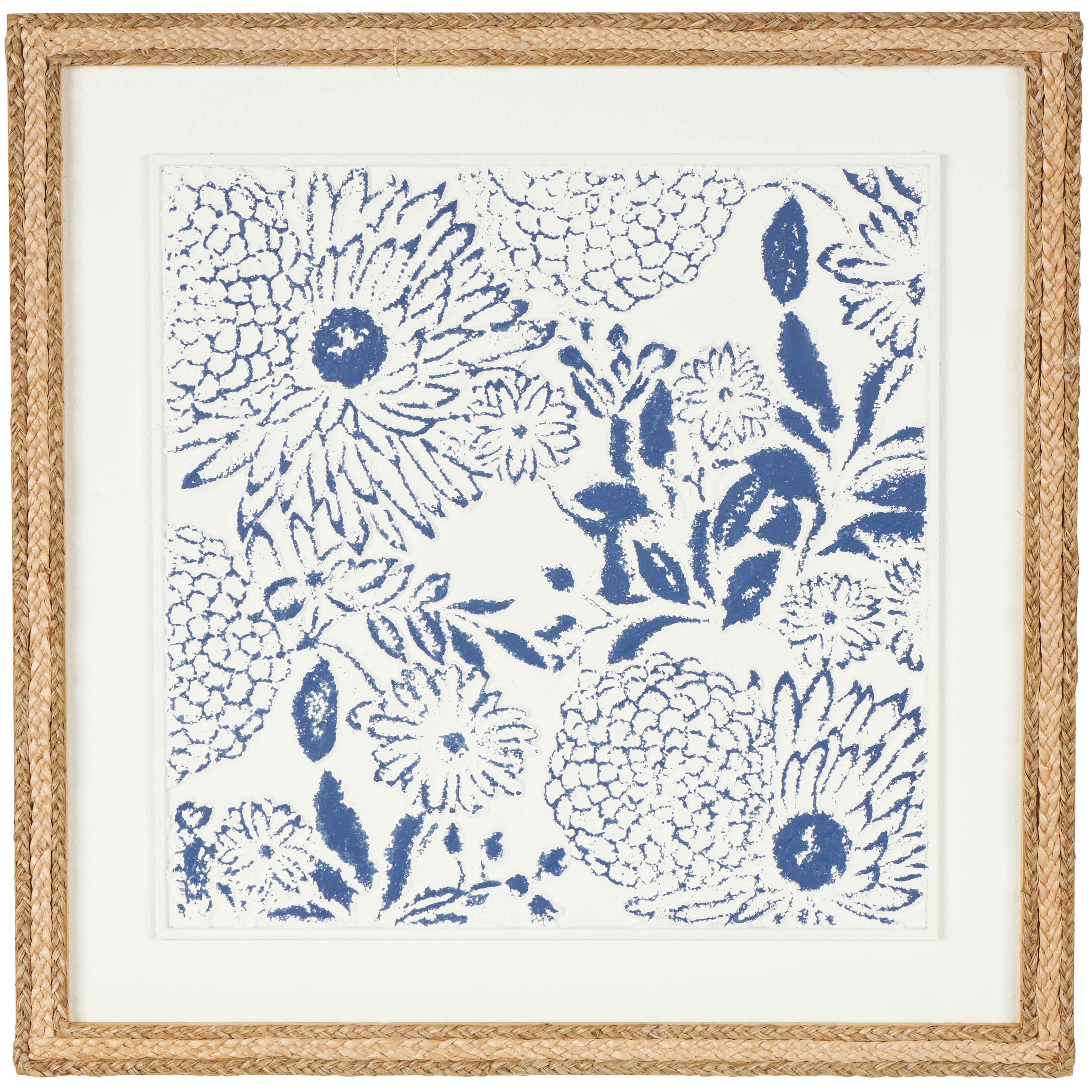 Bayberry Lane Handmade Seagrass Frame with Wall Decor, , large