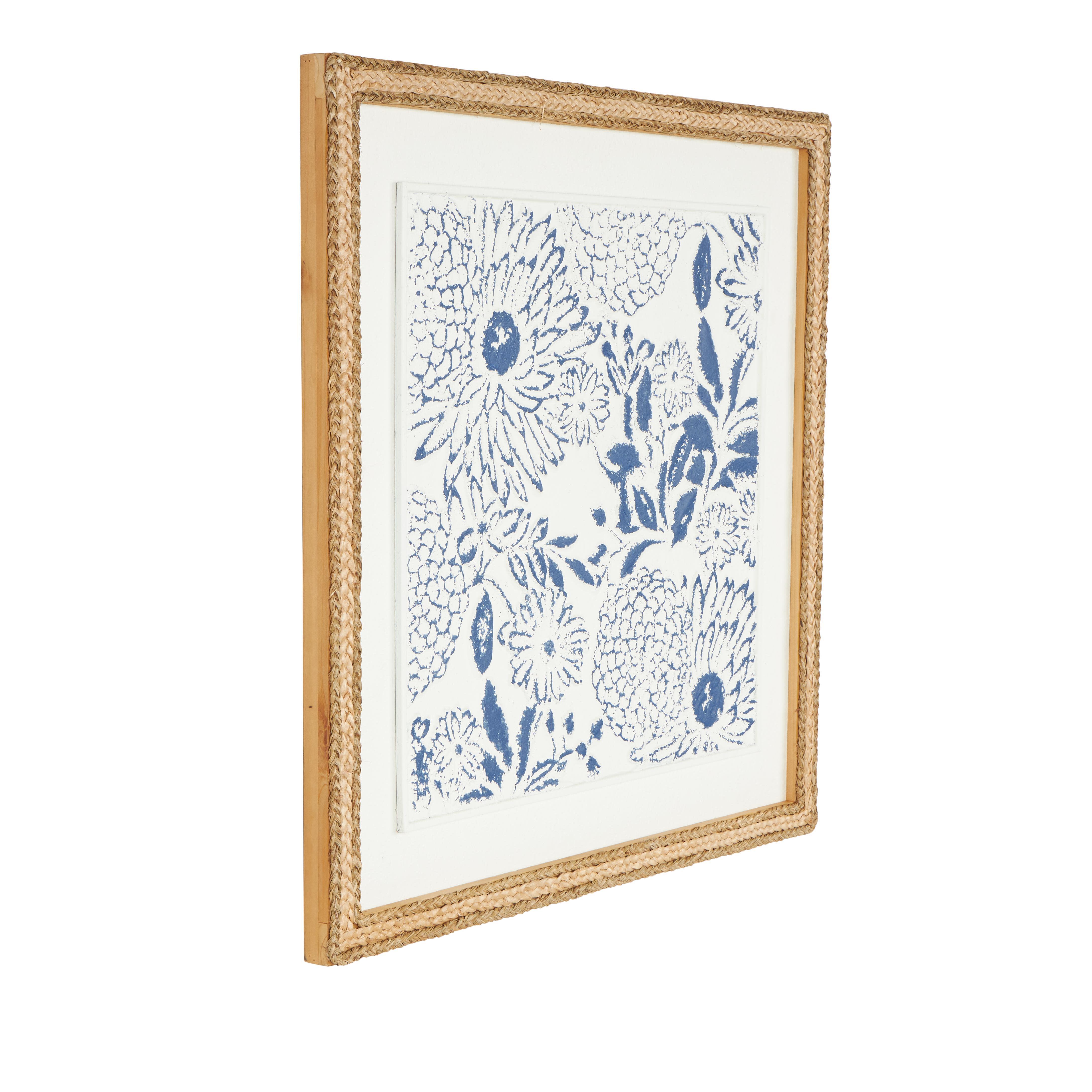 Bayberry Lane Handmade Seagrass Frame with Wall Decor, , large