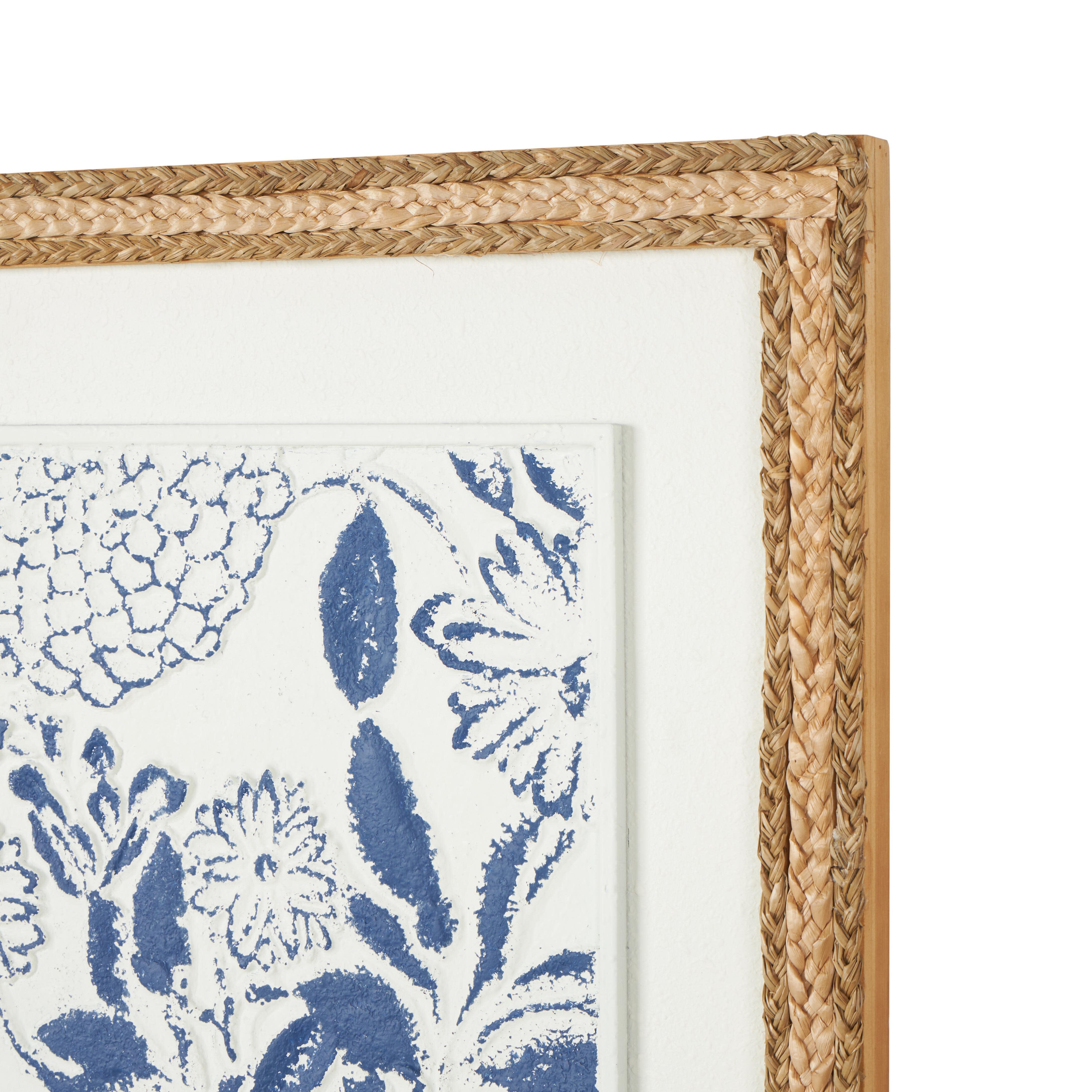 Bayberry Lane Handmade Seagrass Frame with Wall Decor, , large