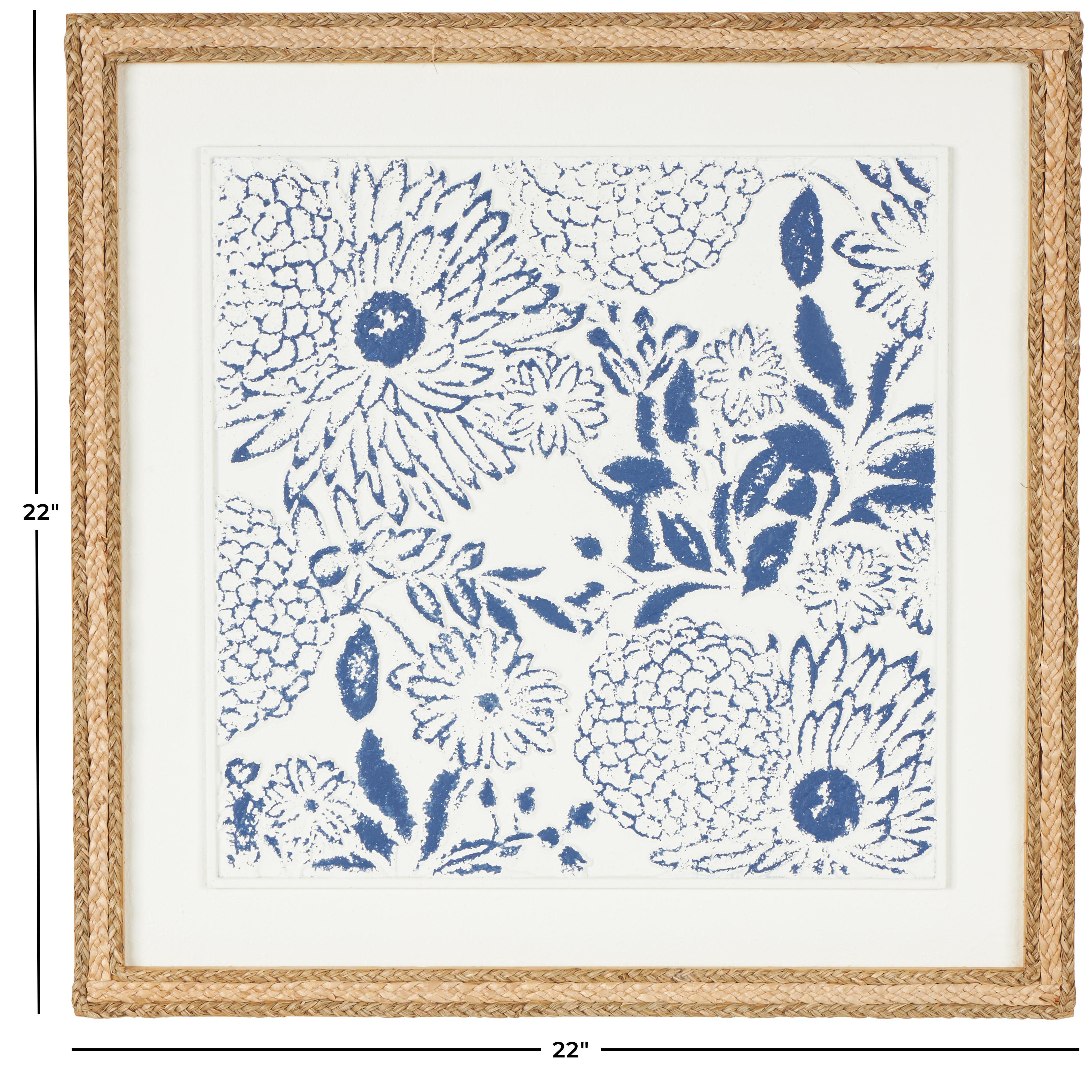 Bayberry Lane Handmade Seagrass Frame with Wall Decor, , large
