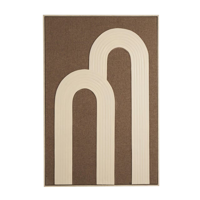 Bayberry Lane Living Room Wall Decor with Layered Arches, Brown
