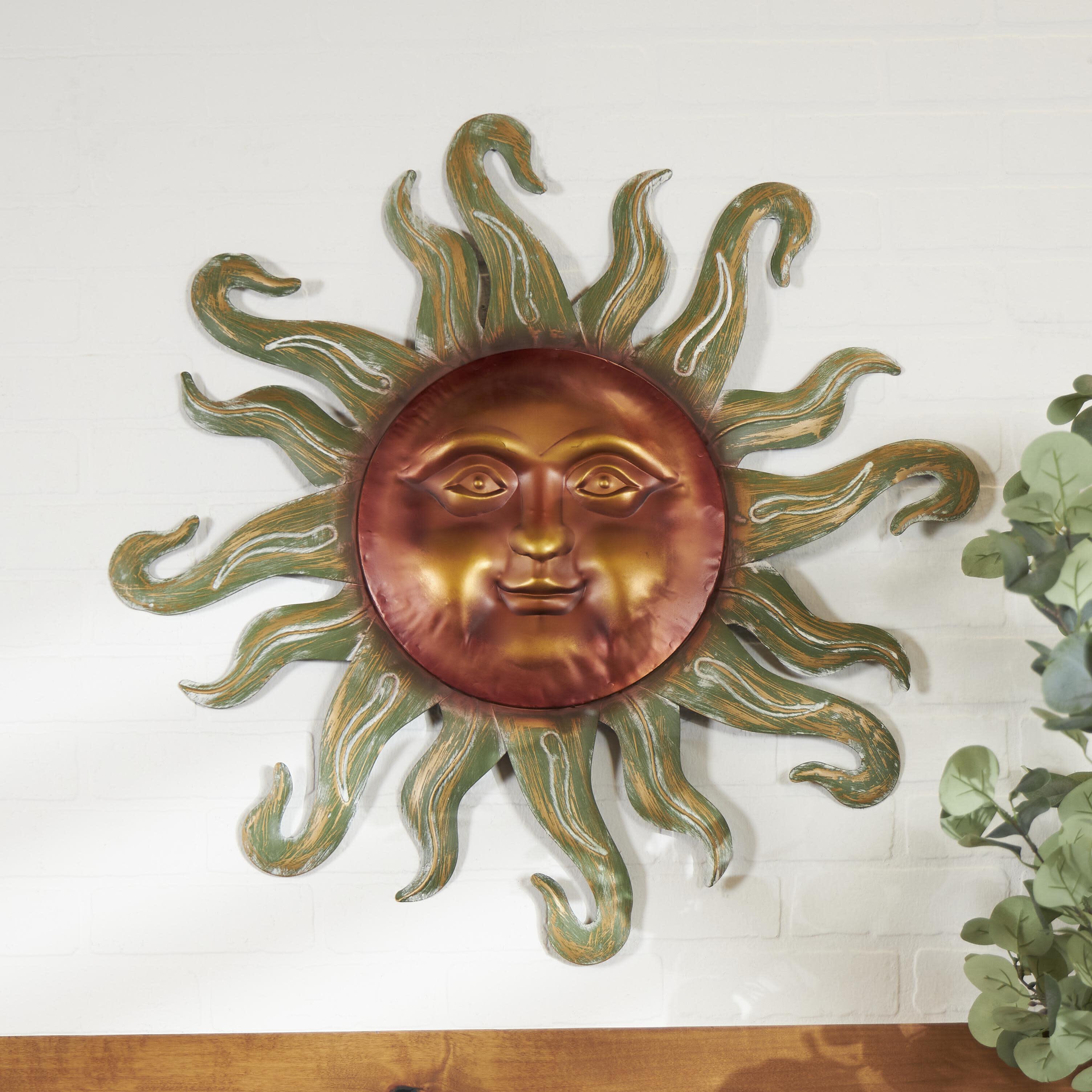 Bayberry Lane Sun Wall Decor with Smiling Face, , rollover
