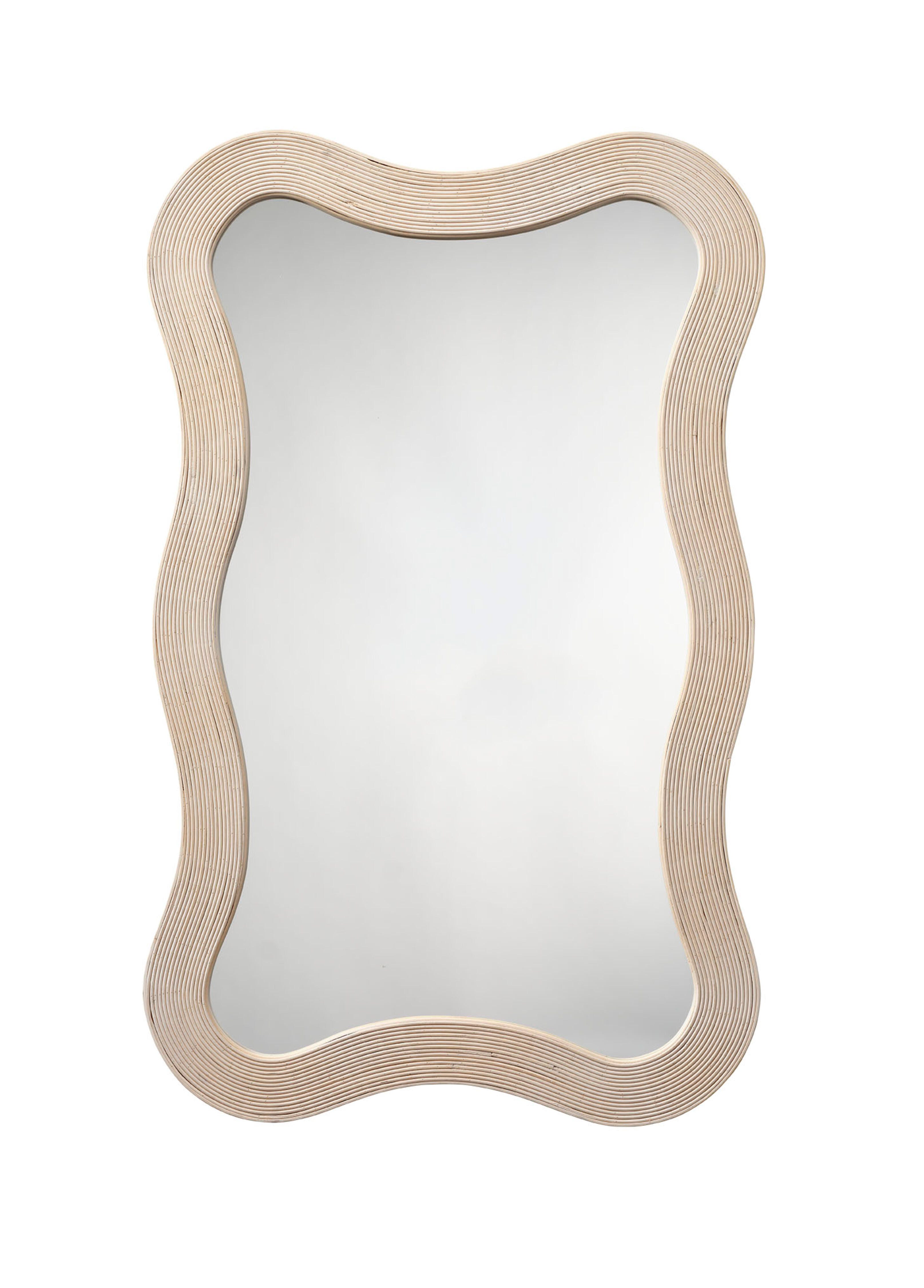 Relaxed Elegance Sheila Wall Mirror, Cream, large