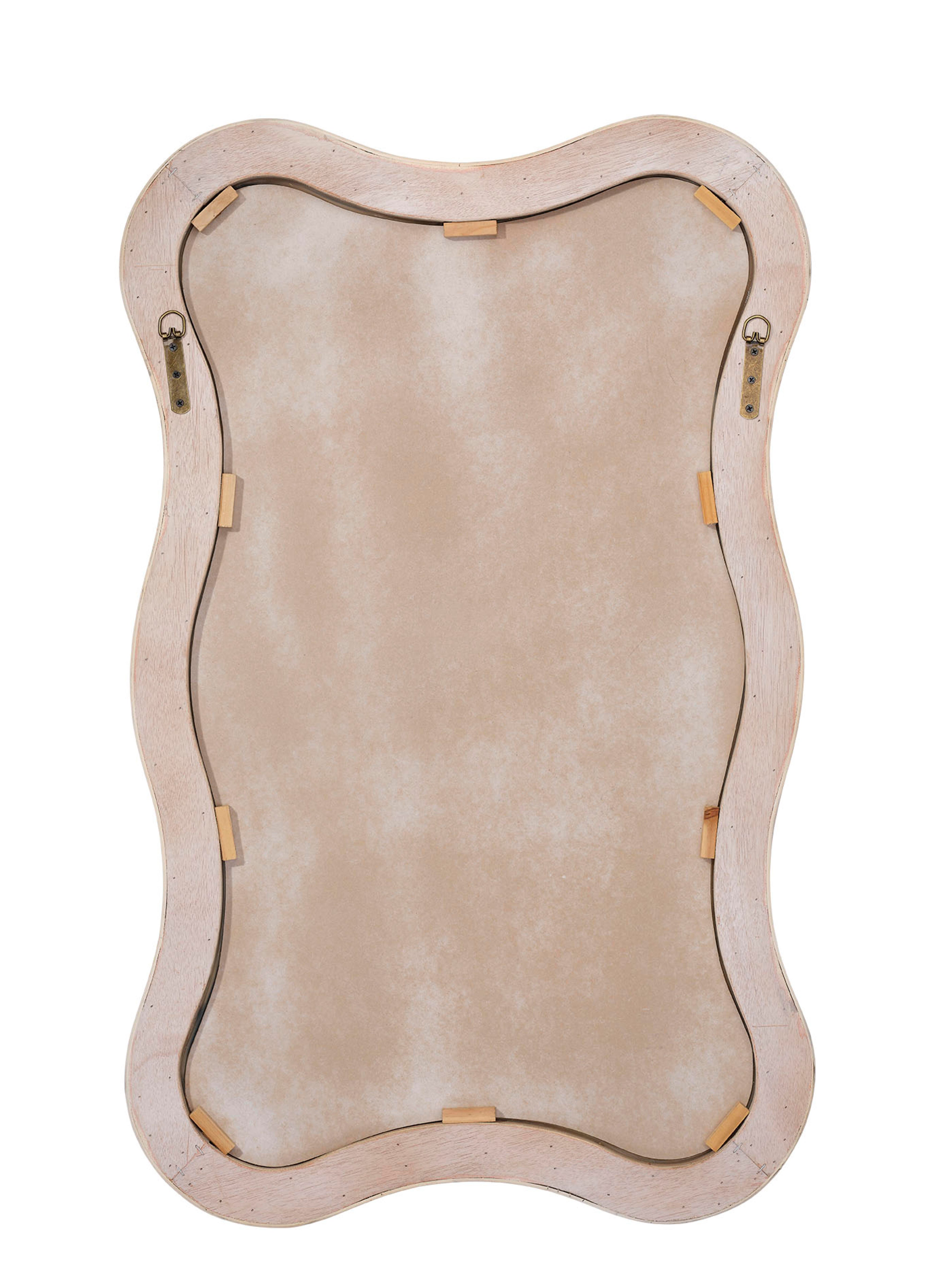 Relaxed Elegance Sheila Wall Mirror, Cream, large