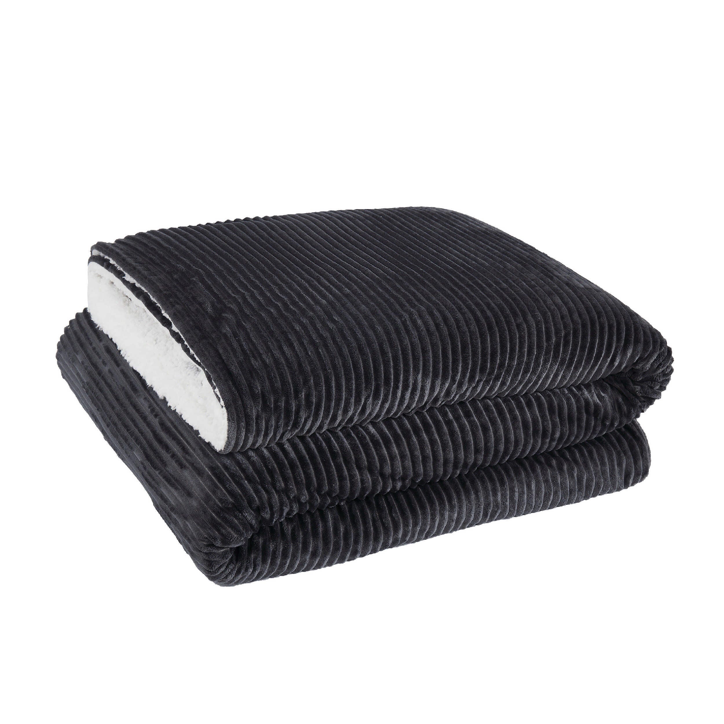 Brooklyn Loom Corduroy Blanket, Gray, large