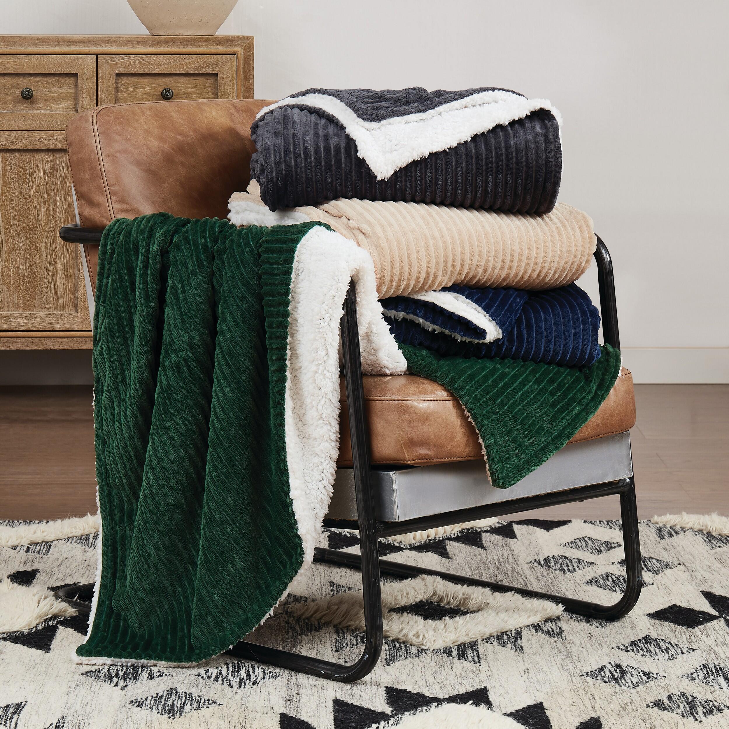 Brooklyn Loom Corduroy Throw, Tan, large