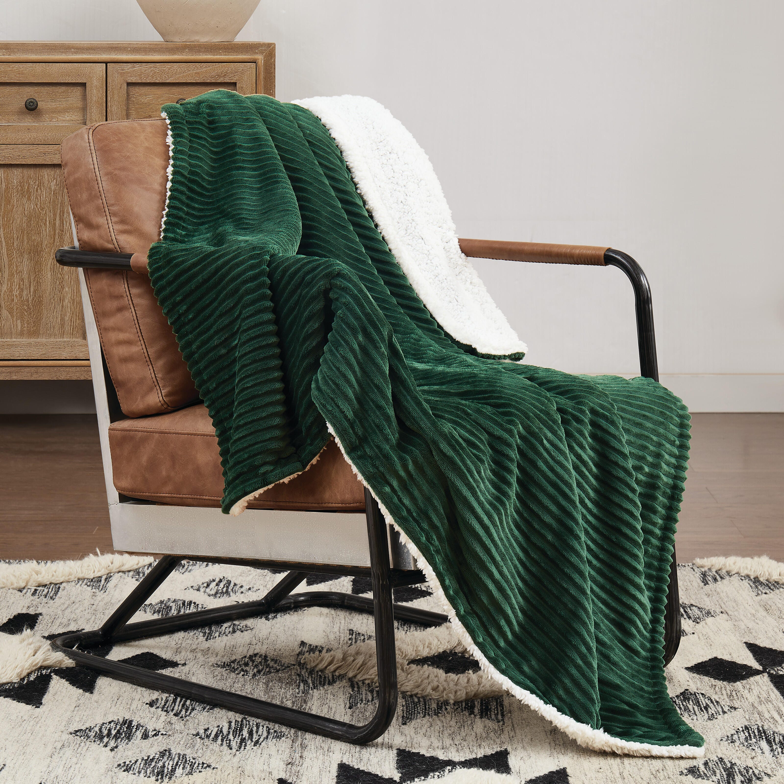 Brooklyn Loom Corduroy Throw, Green, large