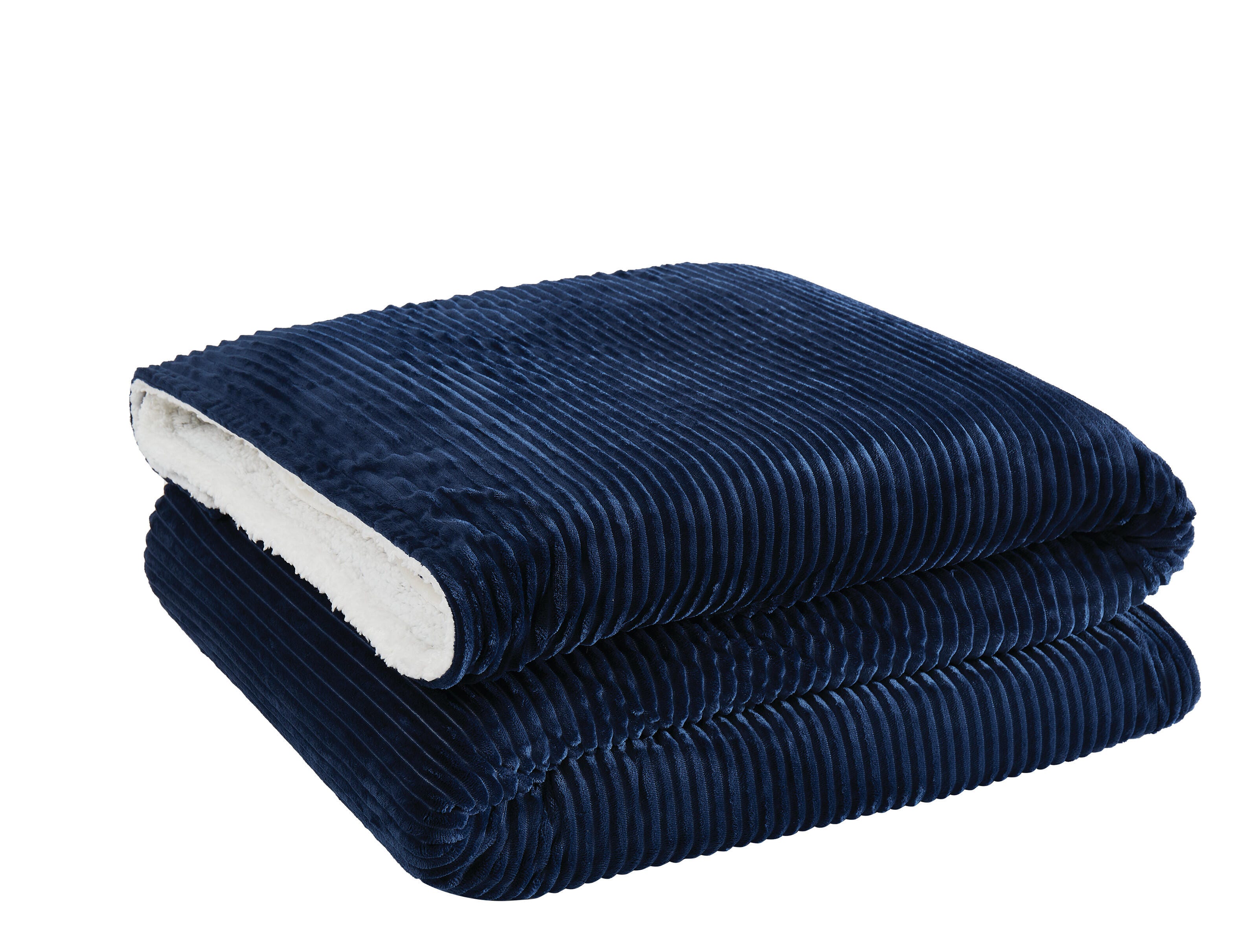 London Fog Corduroy Blanket, Blue, large