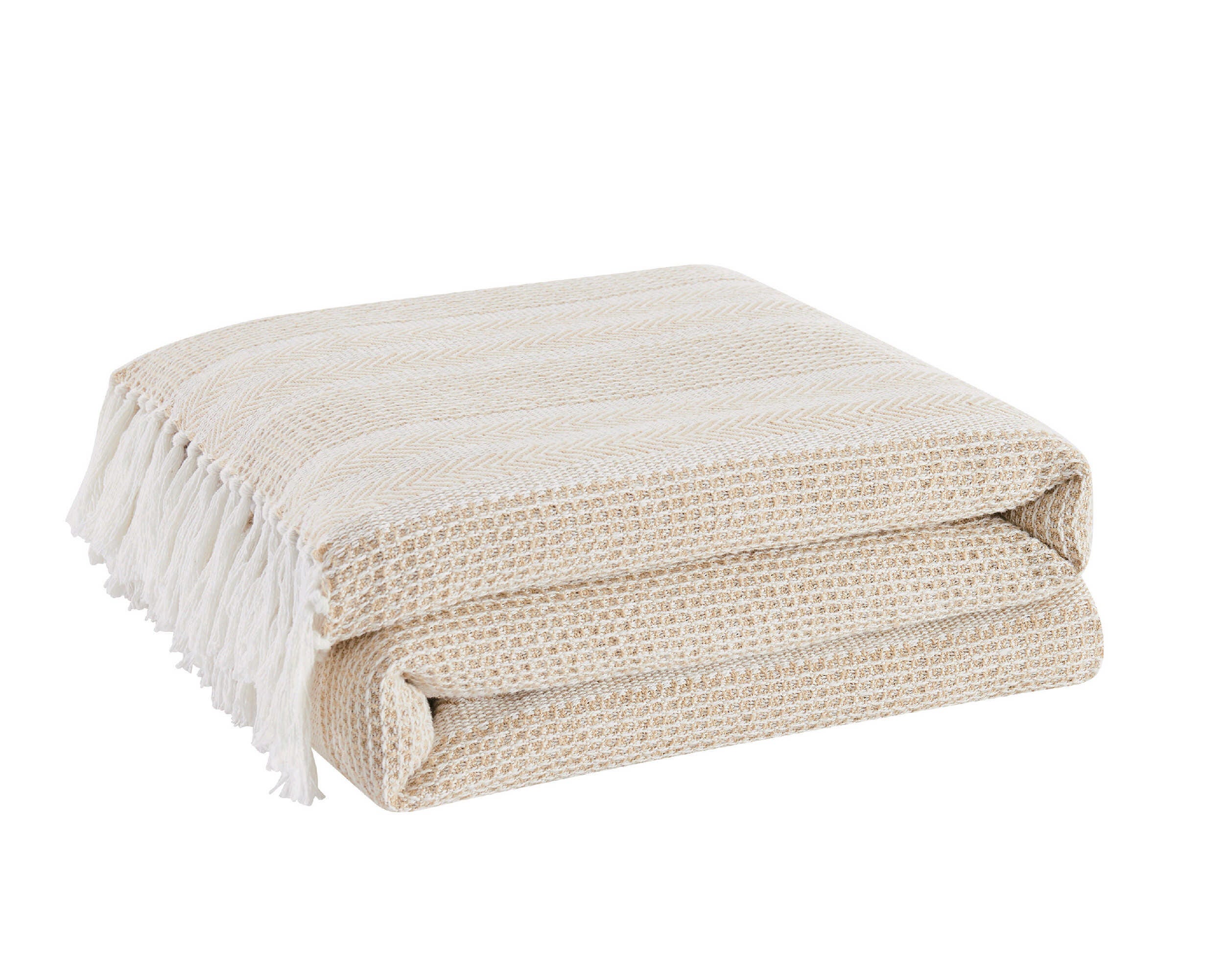 Oceanfront Resort Stripe Throw, Sand, large