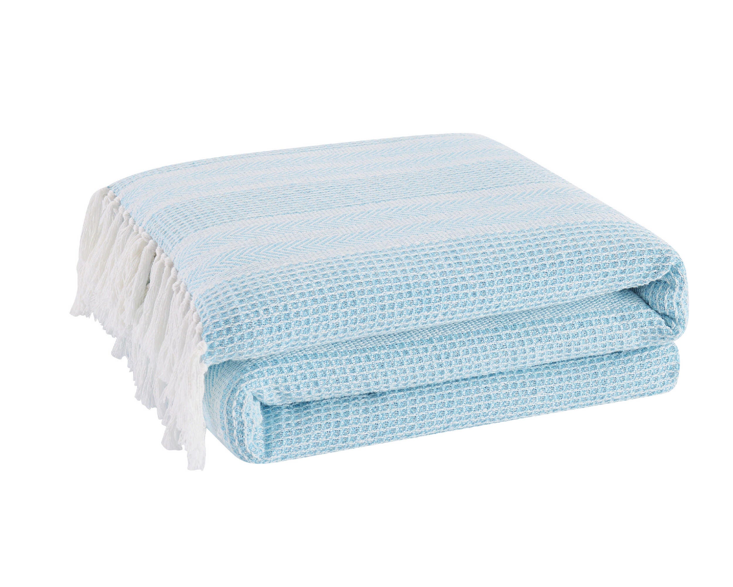 Oceanfront Resort Stripe Throw, Blue, large