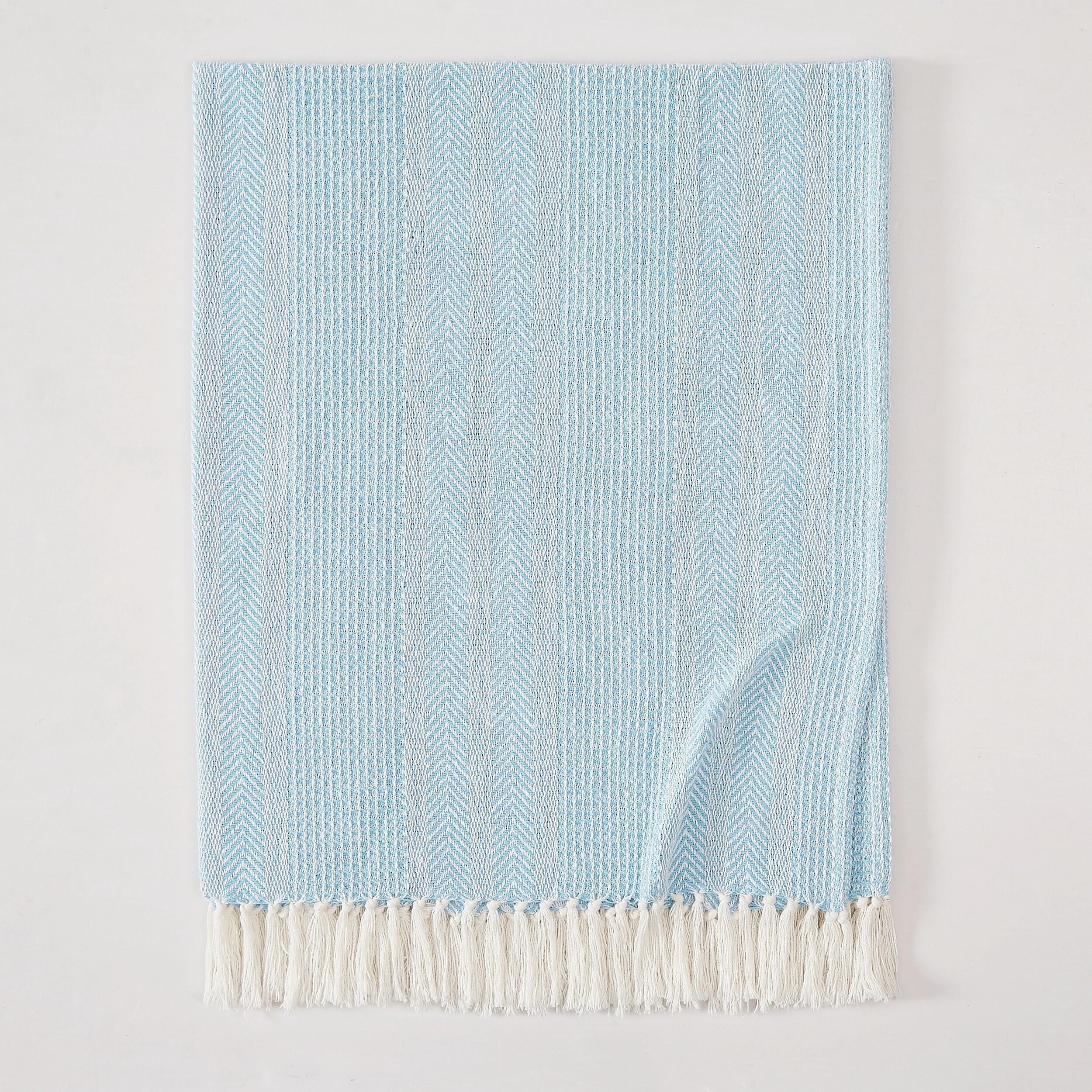 Oceanfront Resort Stripe Throw, Blue, large