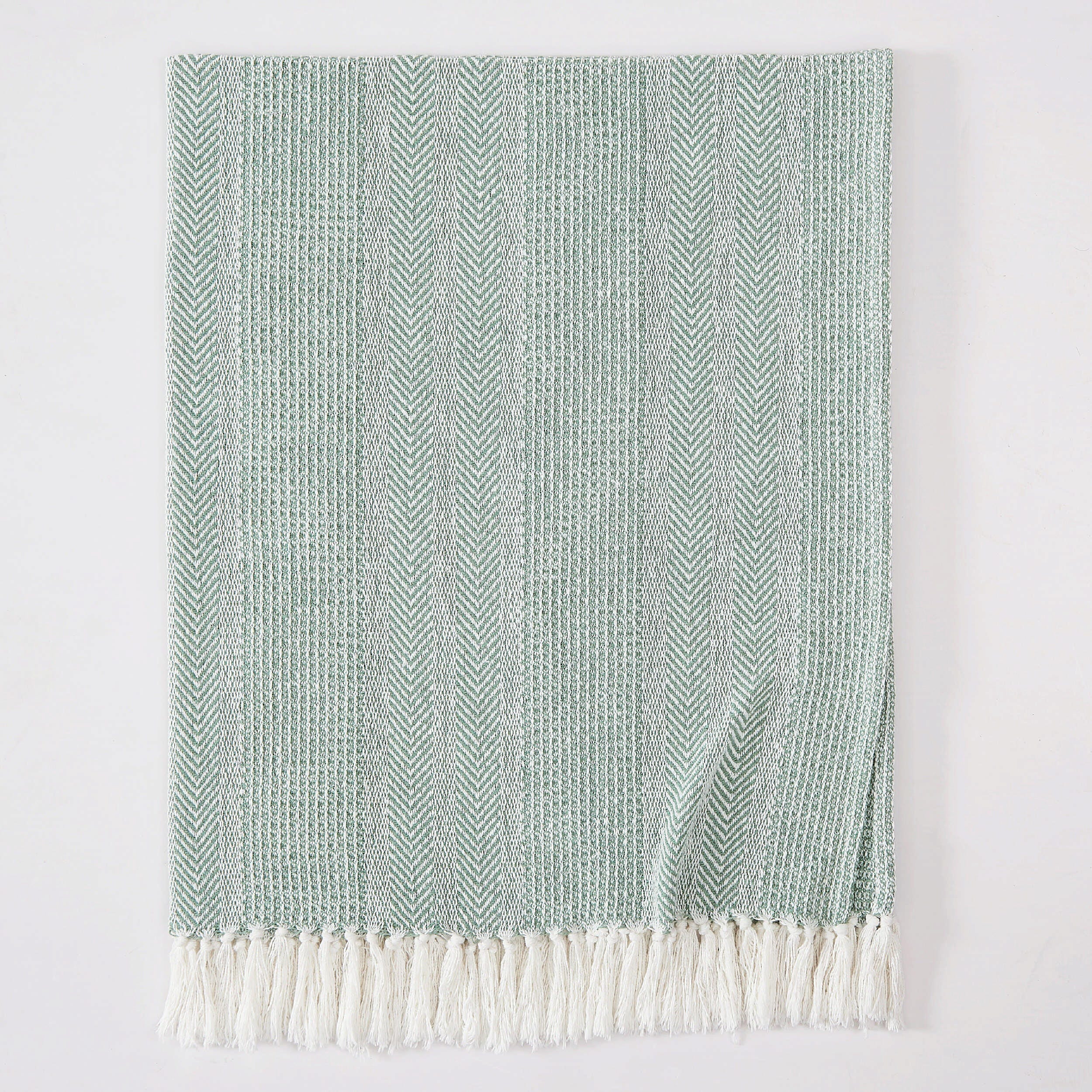 Oceanfront Resort Stripe Throw, Green, large