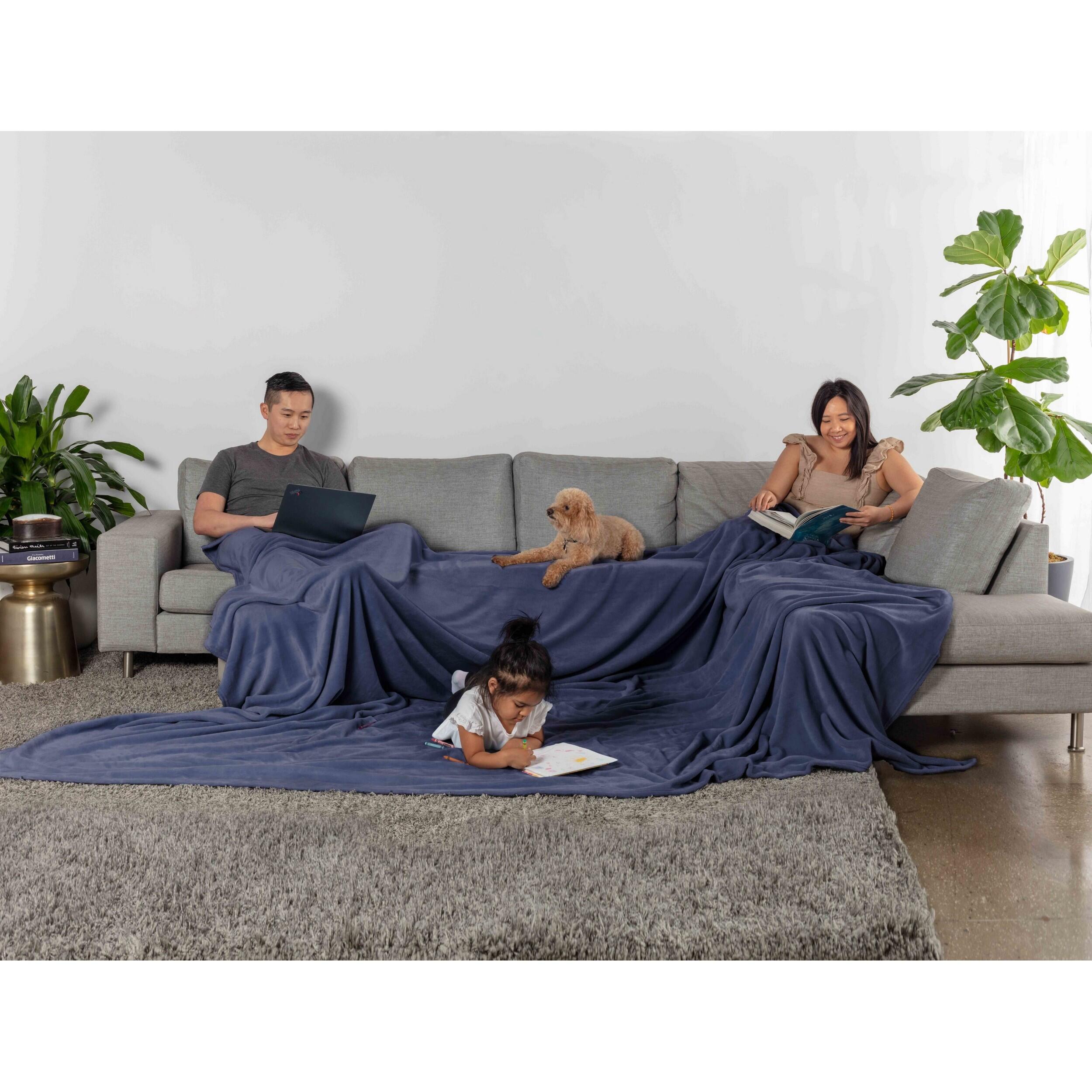 Truly Soft Throw, Navy, large